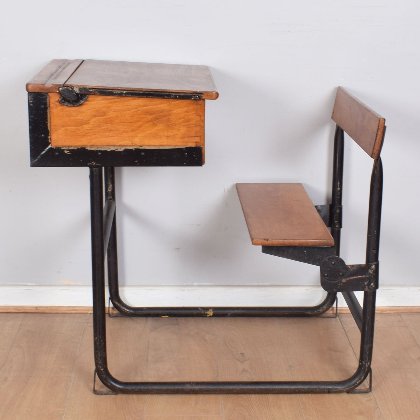 Antique School Desk with Seat