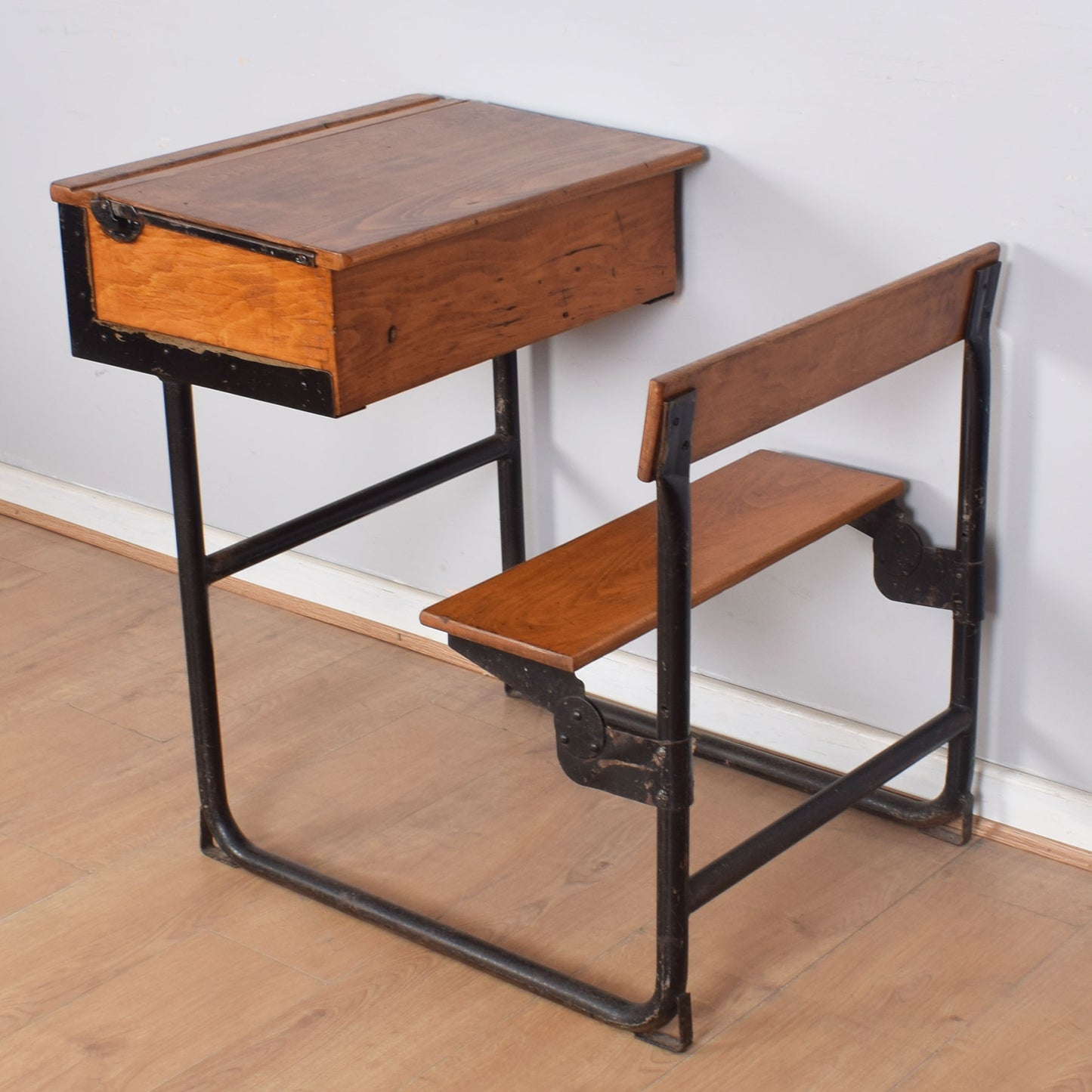 Antique School Desk with Seat