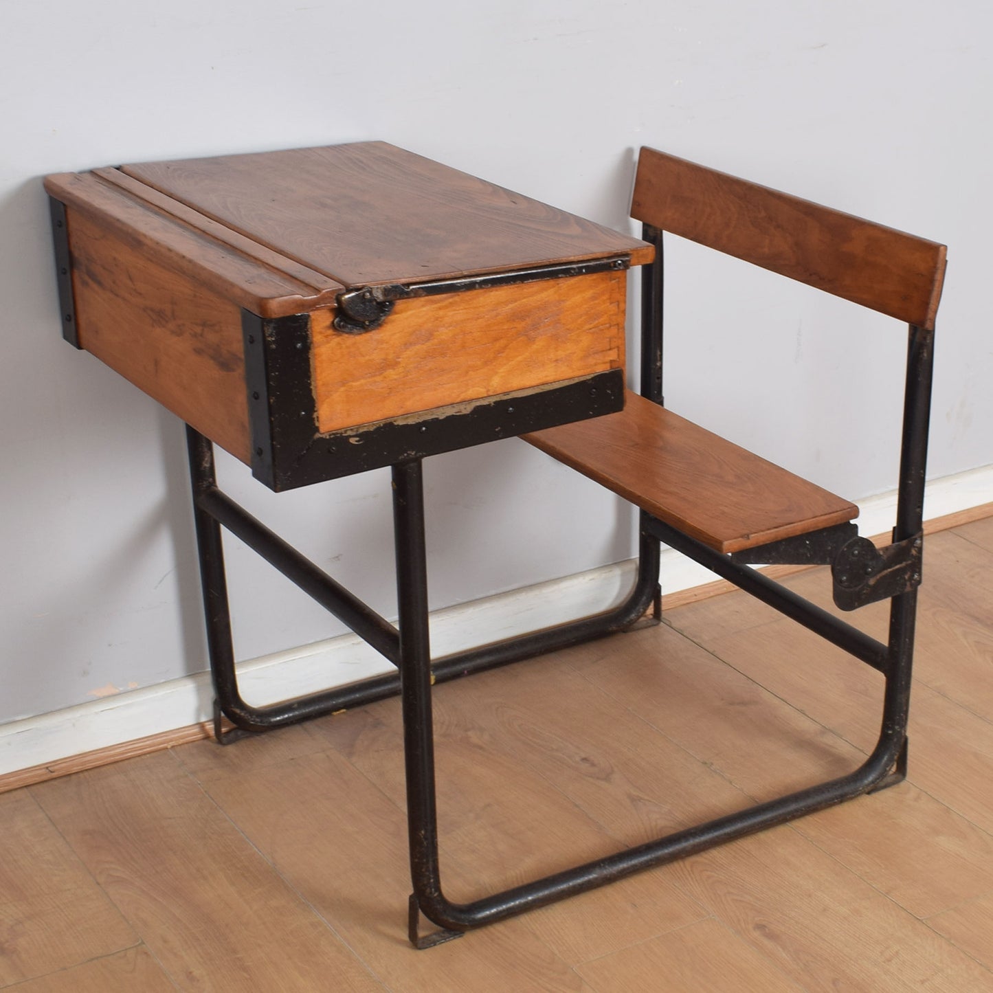 Antique School Desk with Seat