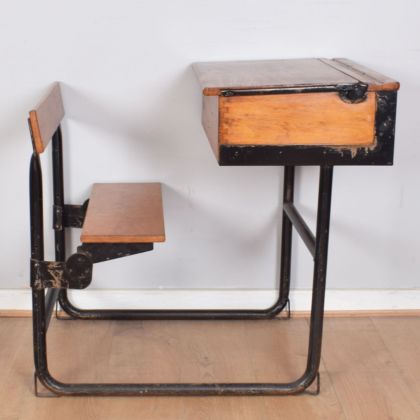 Antique School Desk with Seat