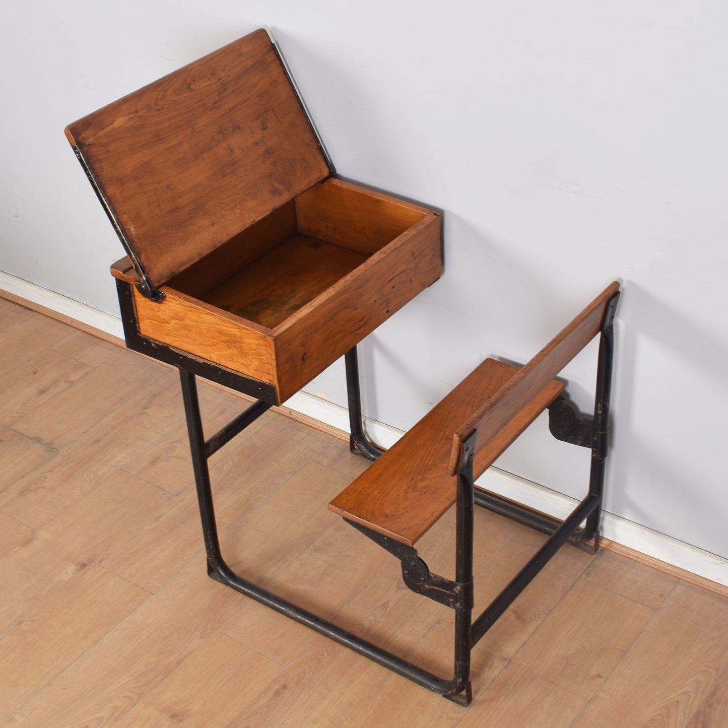 Antique School Desk with Seat