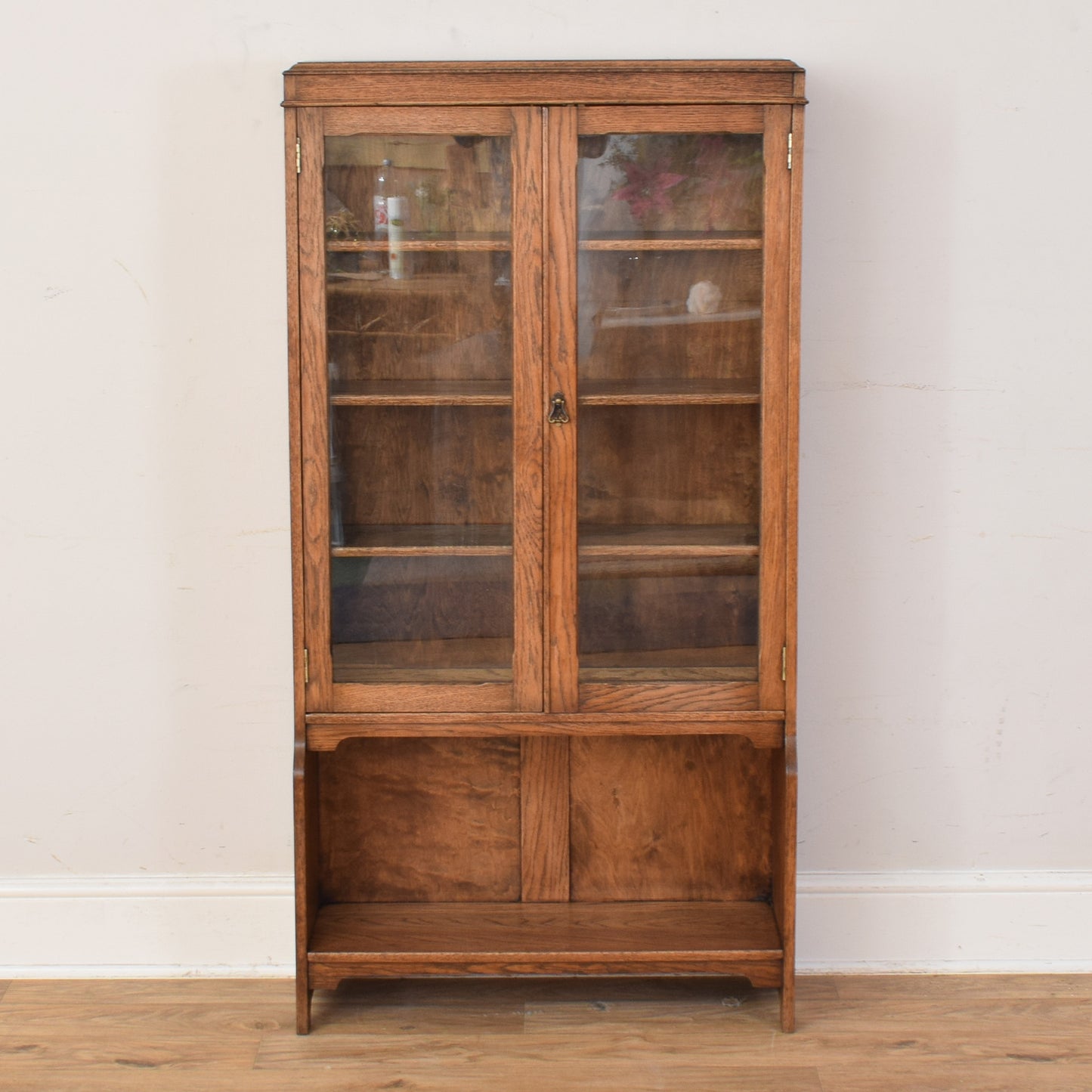 Glazed Oak Display Cabinet
