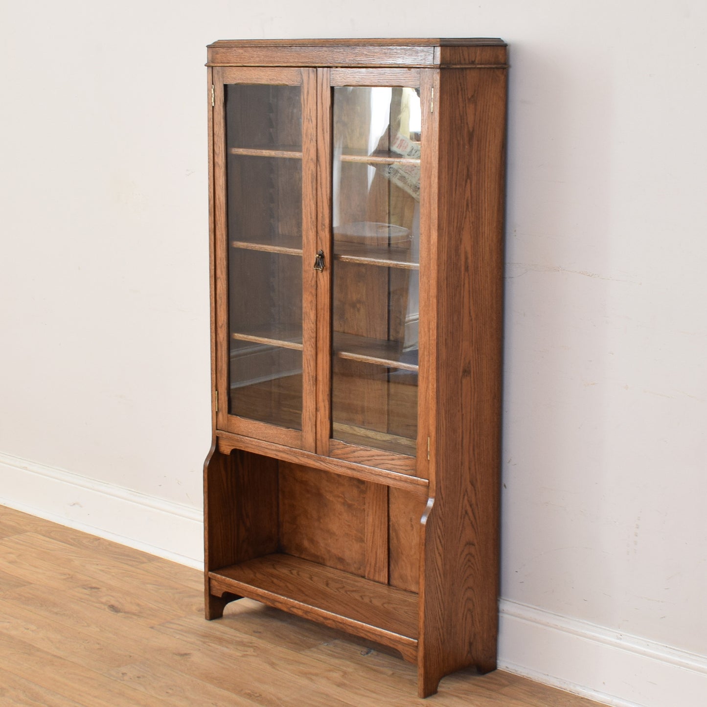 Glazed Oak Display Cabinet