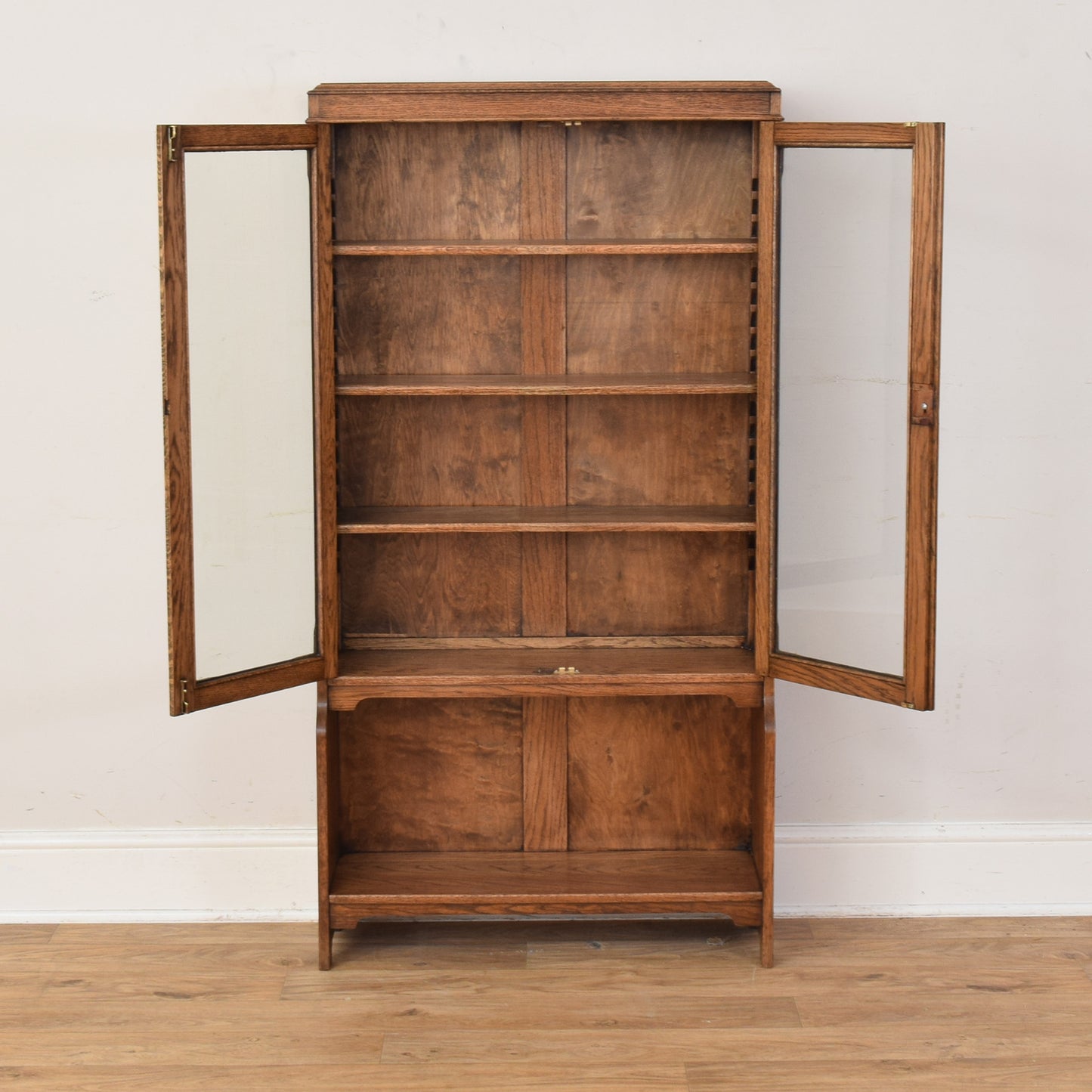 Glazed Oak Display Cabinet