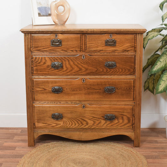 Restored Oak Chest of Drawers