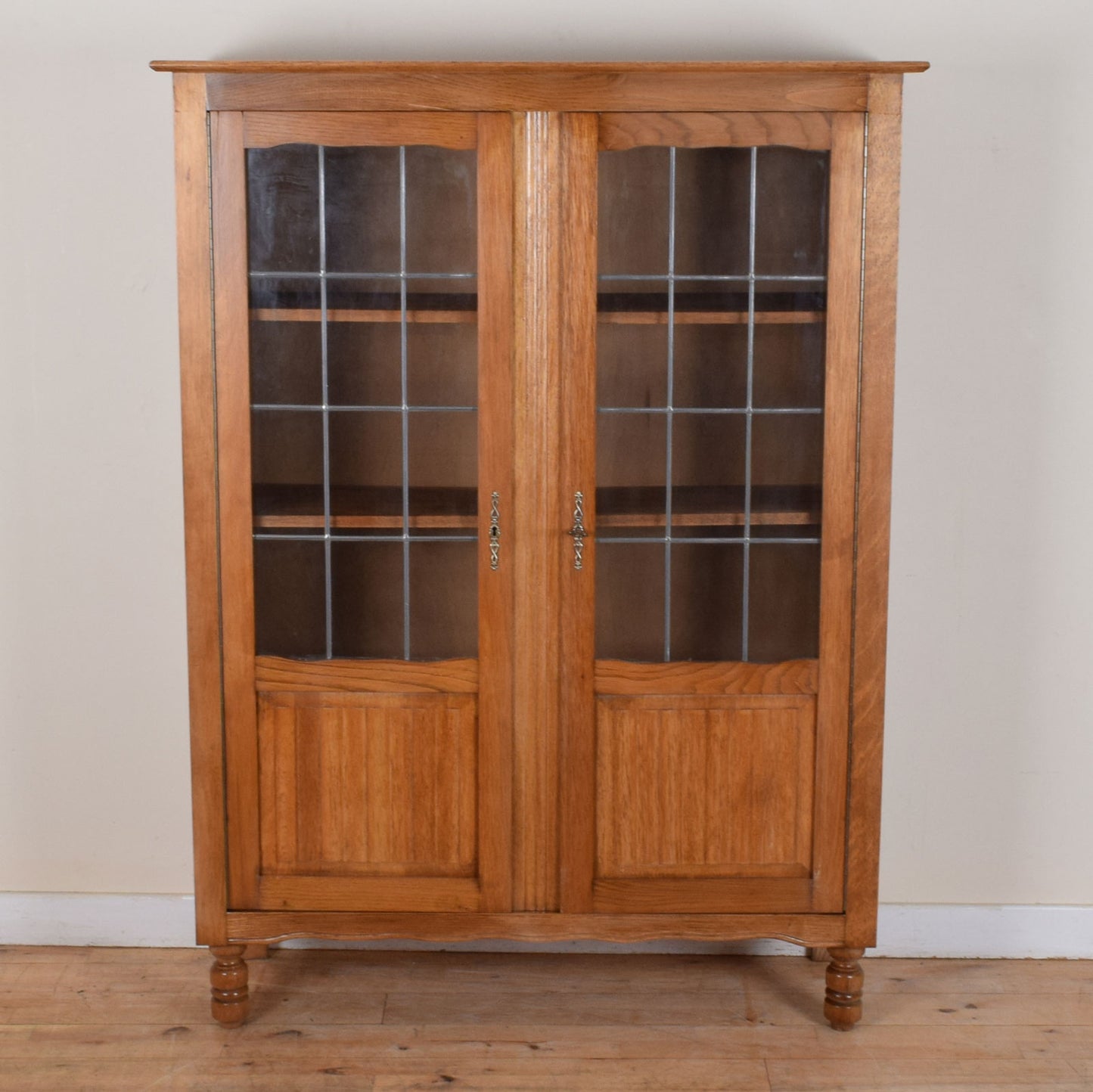 Oak Glazed Bookcase