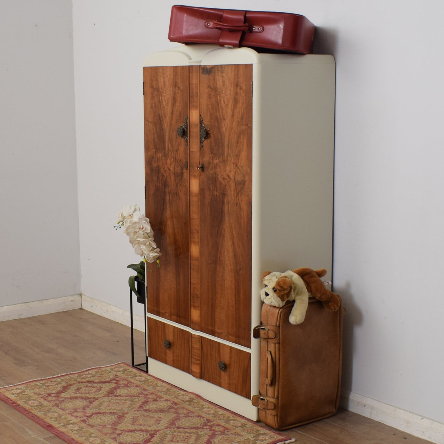Painted Art-Deco Wardrobe