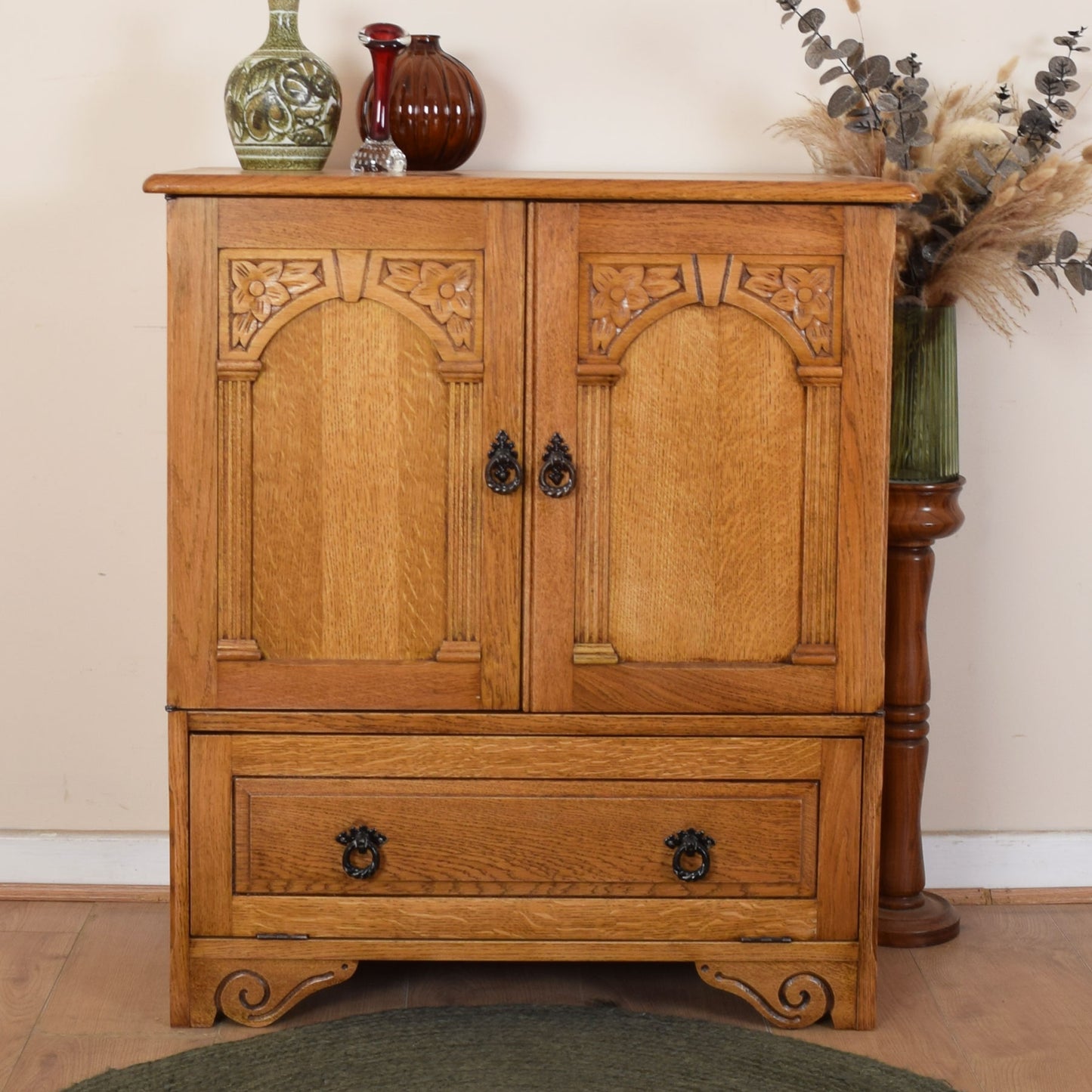 Vintage Oak Cabinet Unit