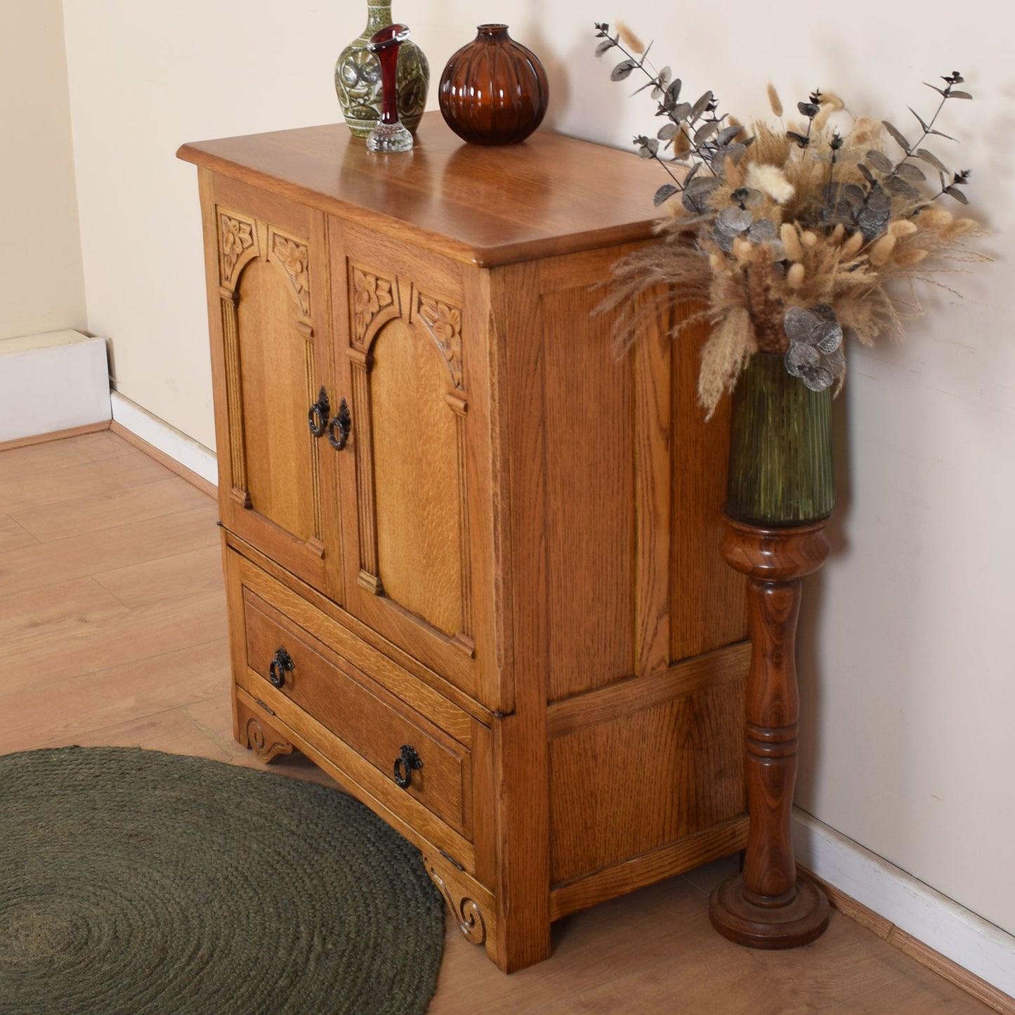 Vintage Oak Cabinet Unit