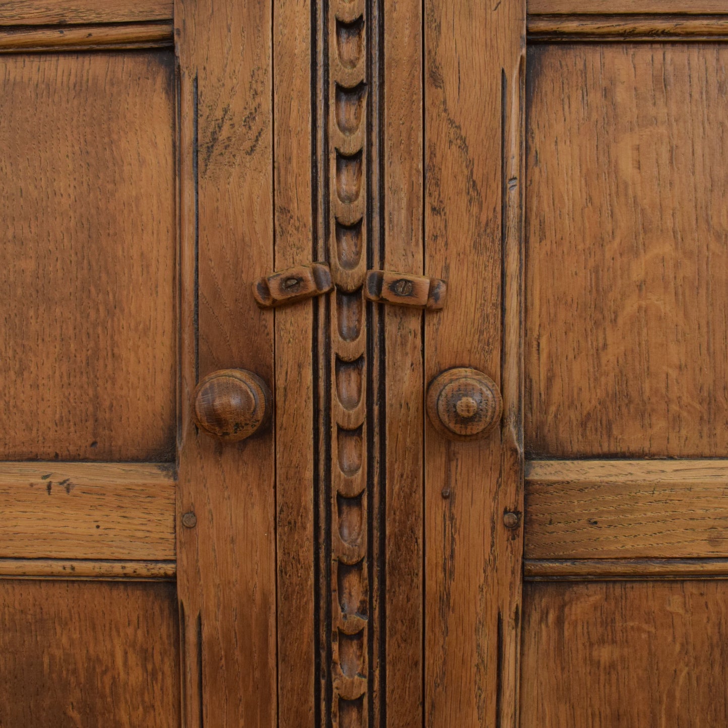 Carved Oak Court Cabinet