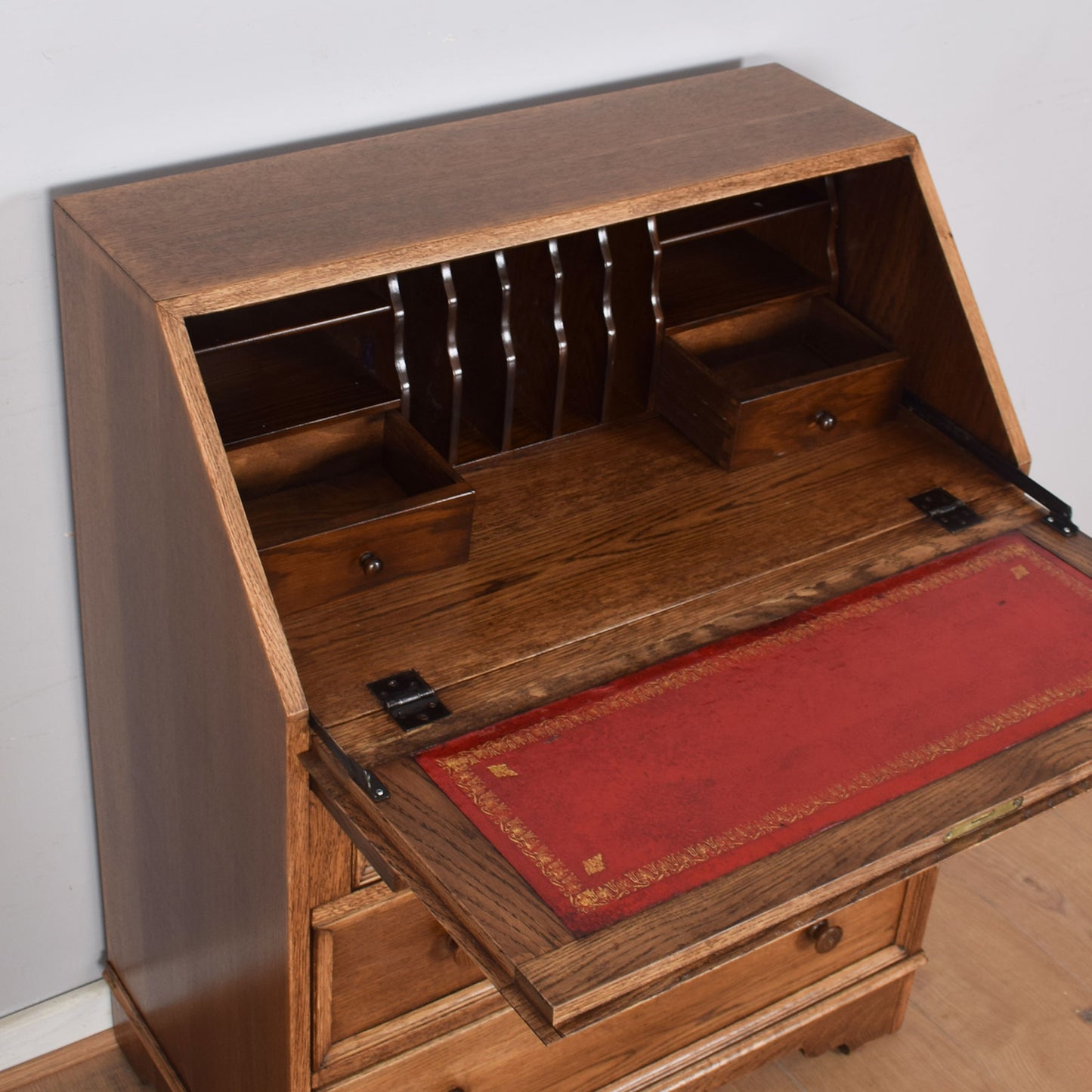 Oak Linenfold Bureau