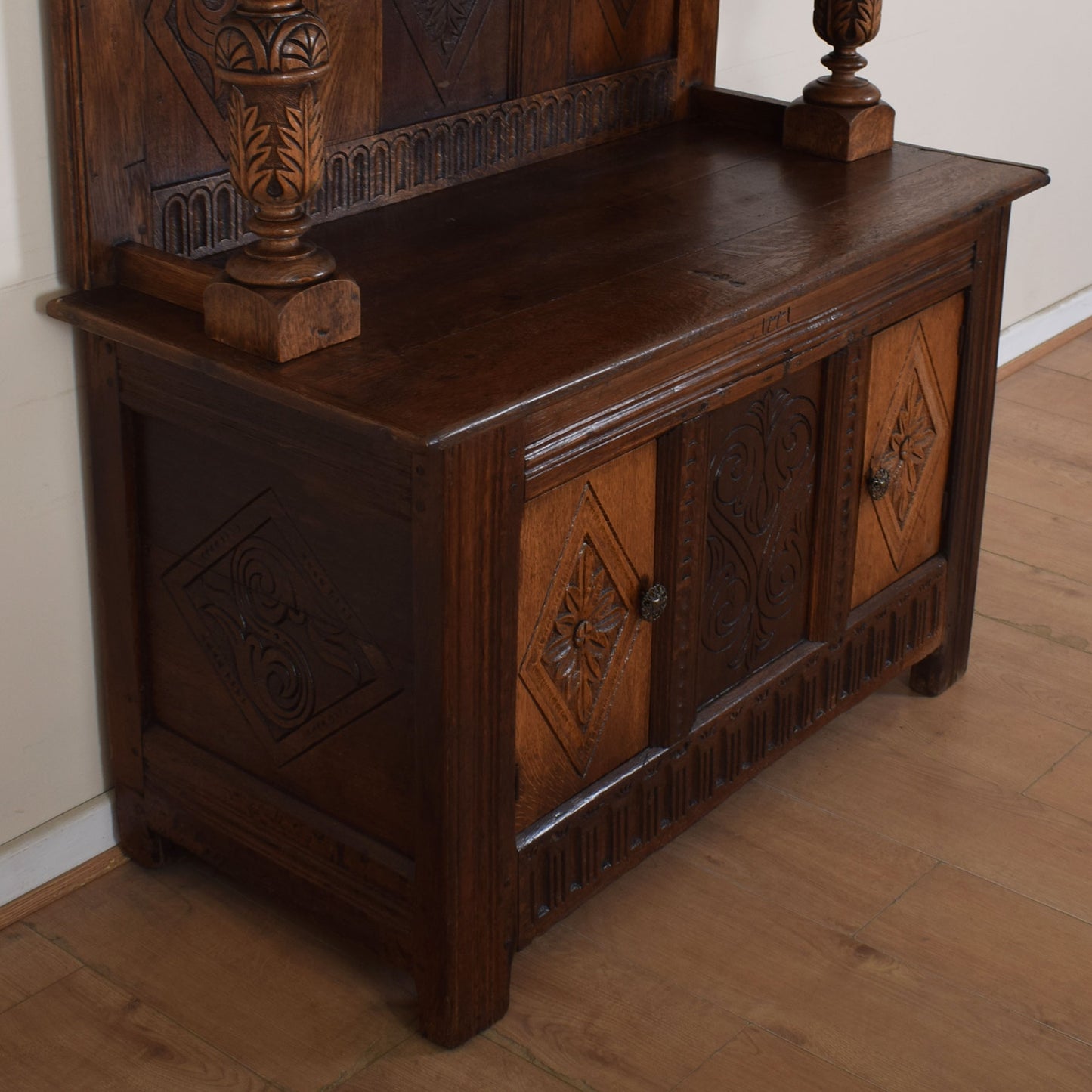 Vintage Carved Oak Dresser