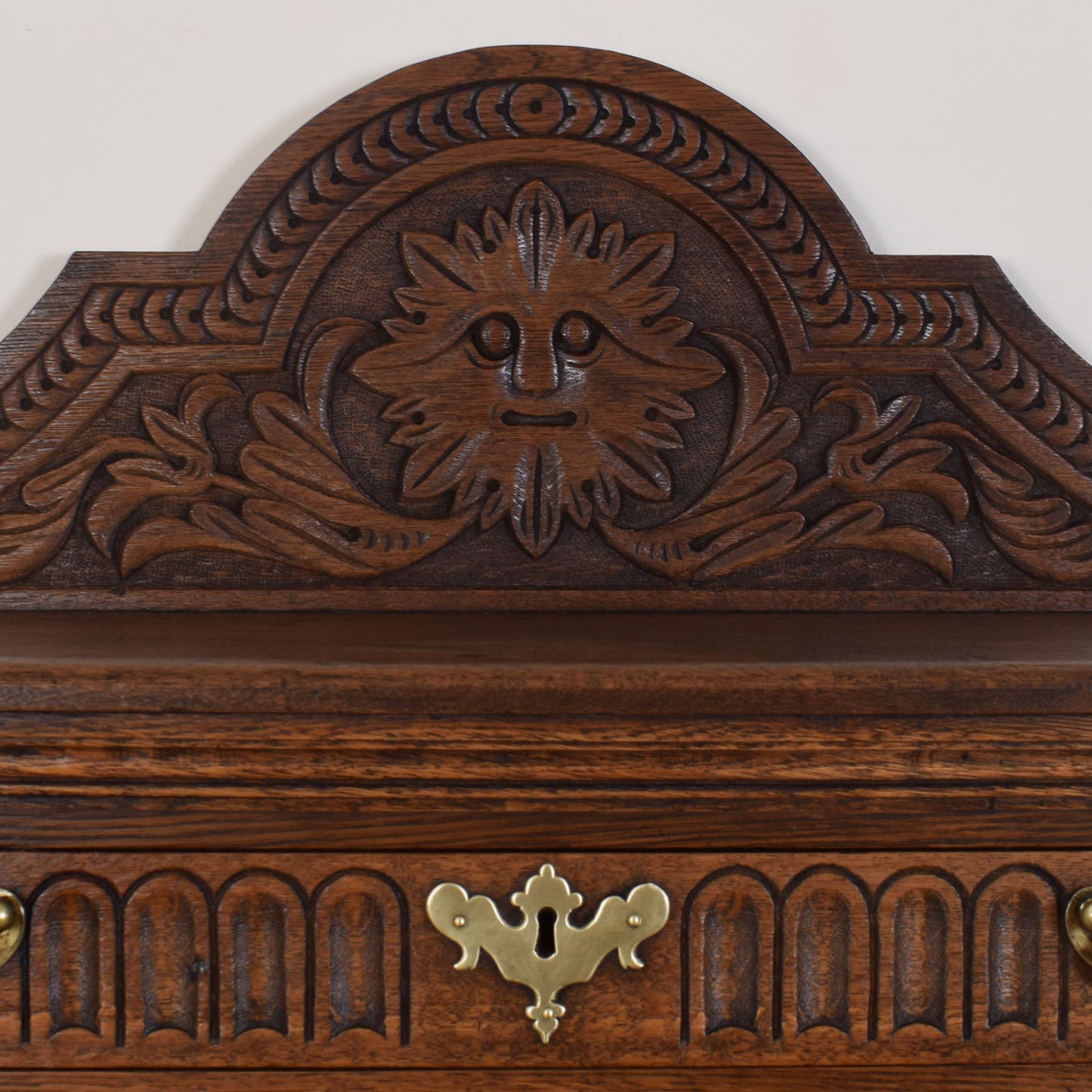 Vintage Carved Oak Dresser