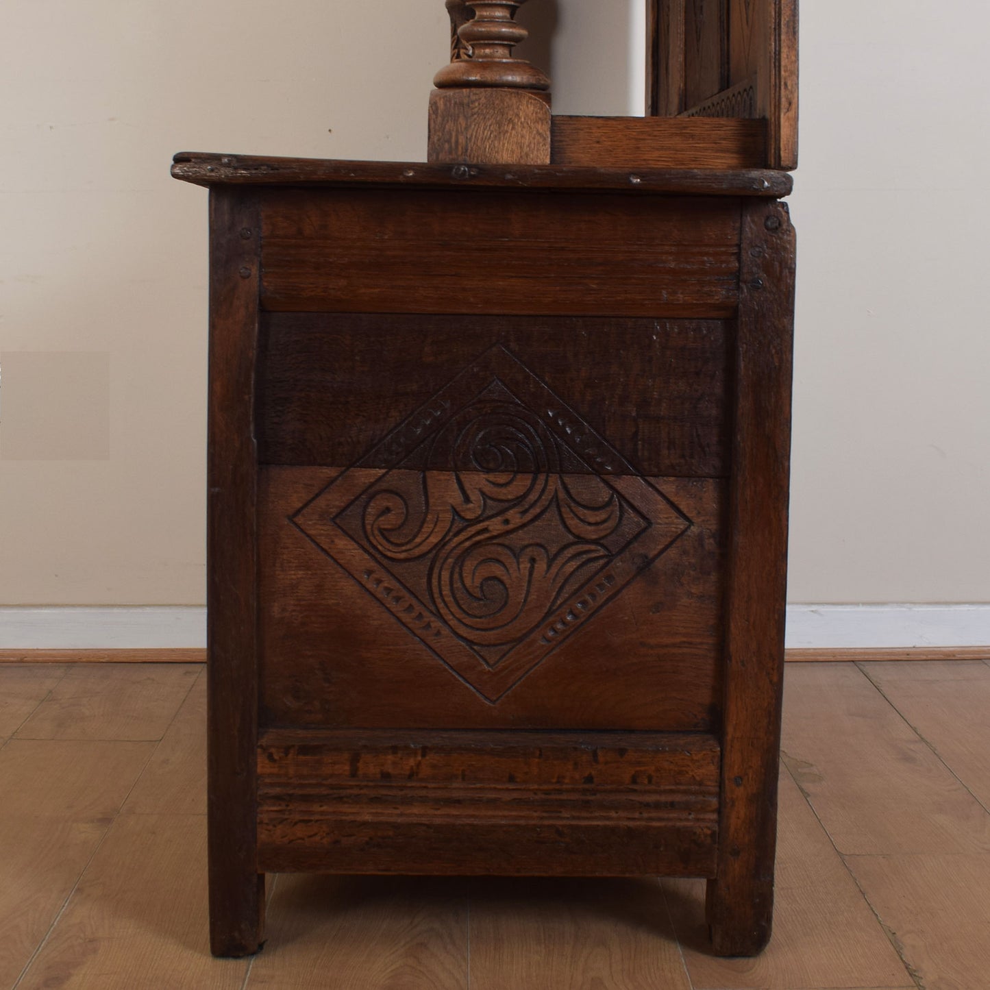 Vintage Carved Oak Dresser