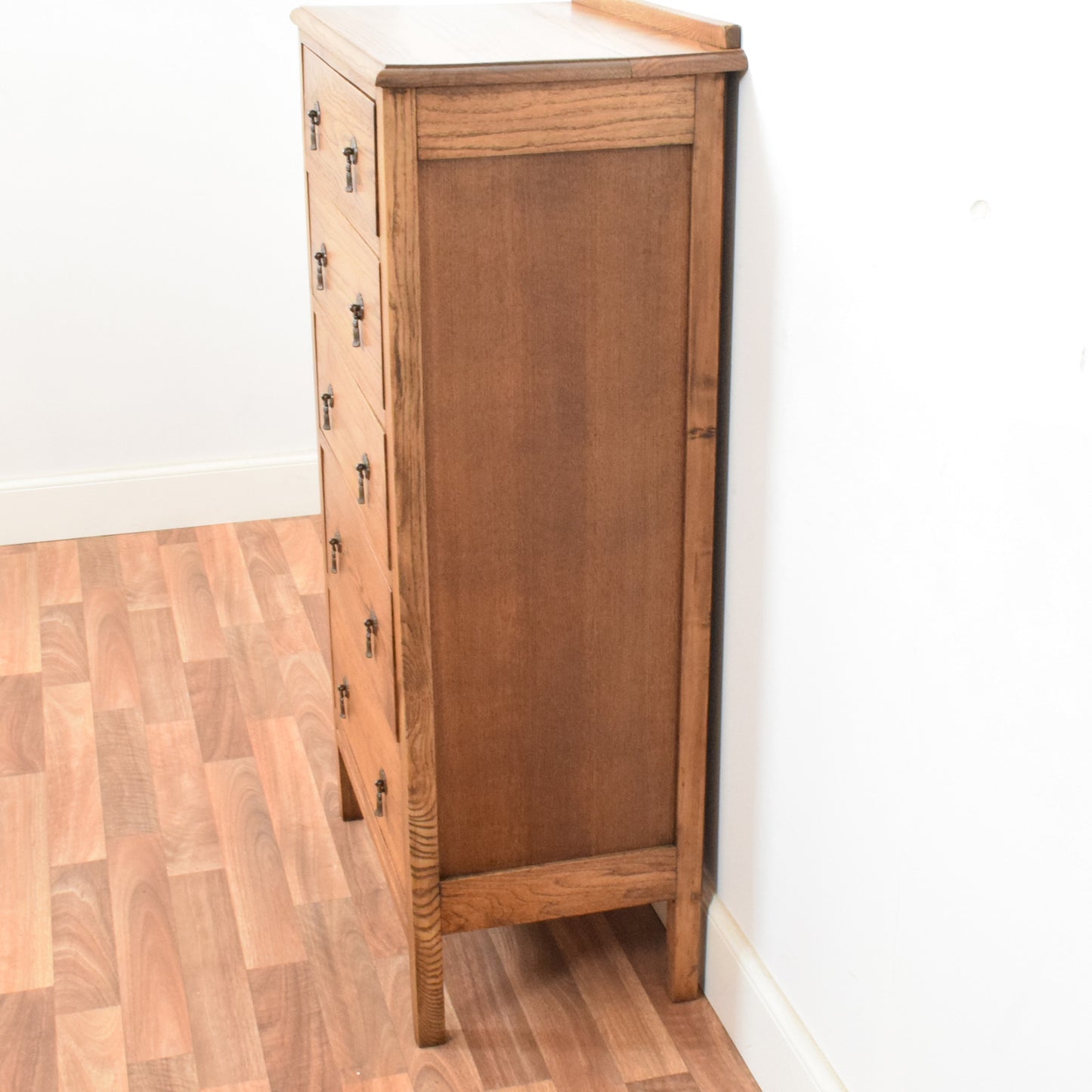 Tall Oak Chest of Drawers