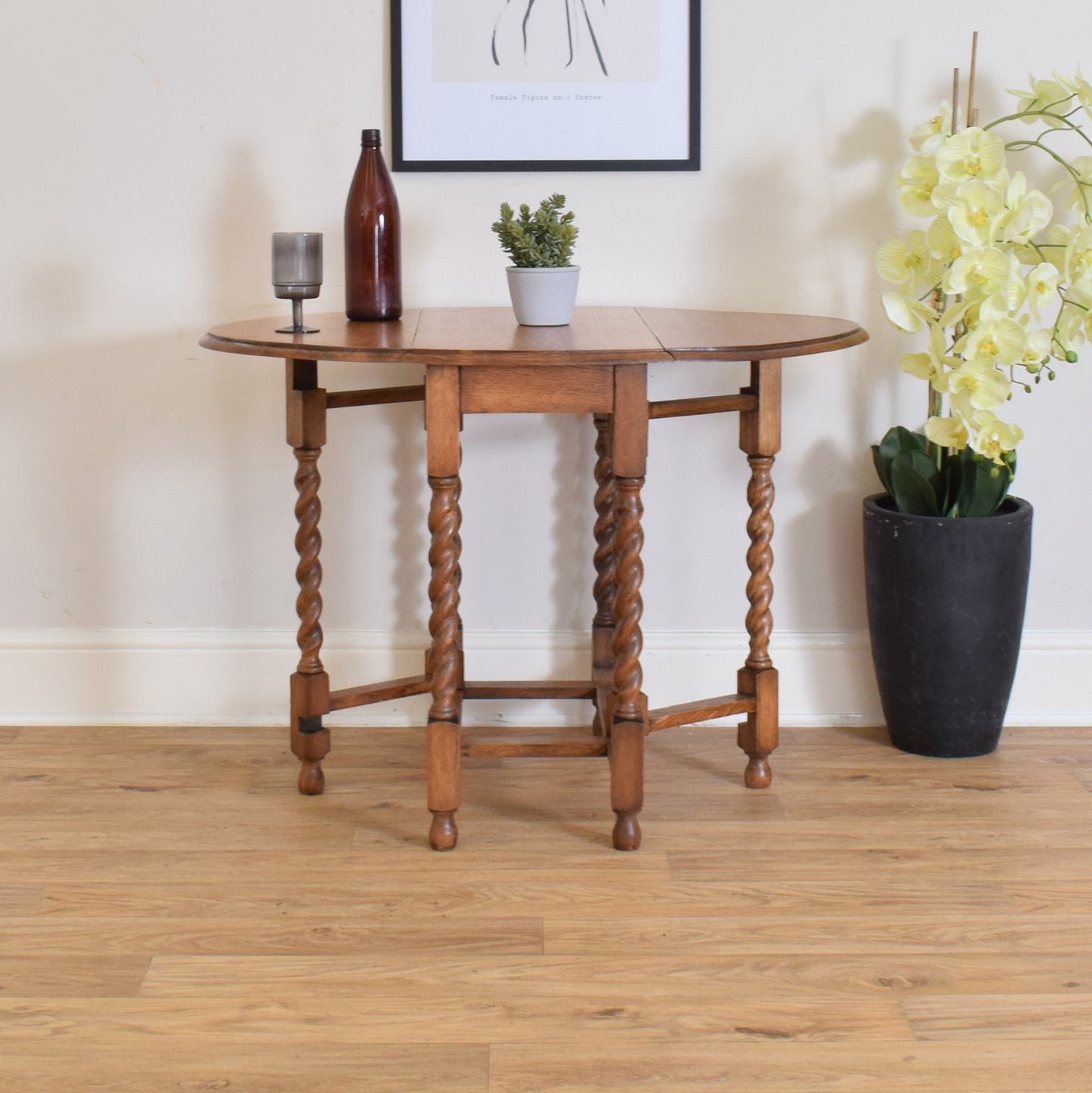 Barley Twist Drop Leaf Table