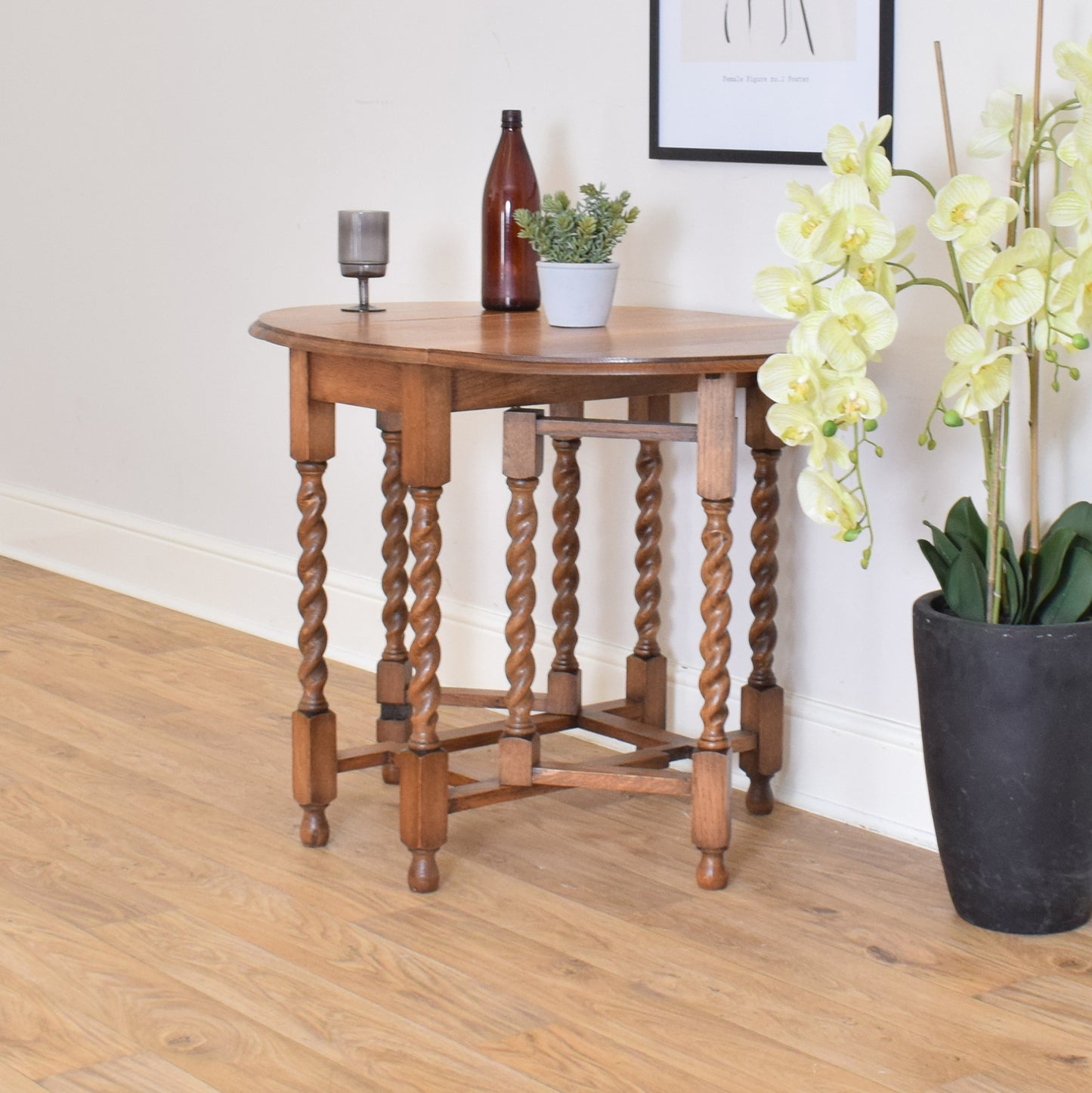 Barley Twist Drop Leaf Table