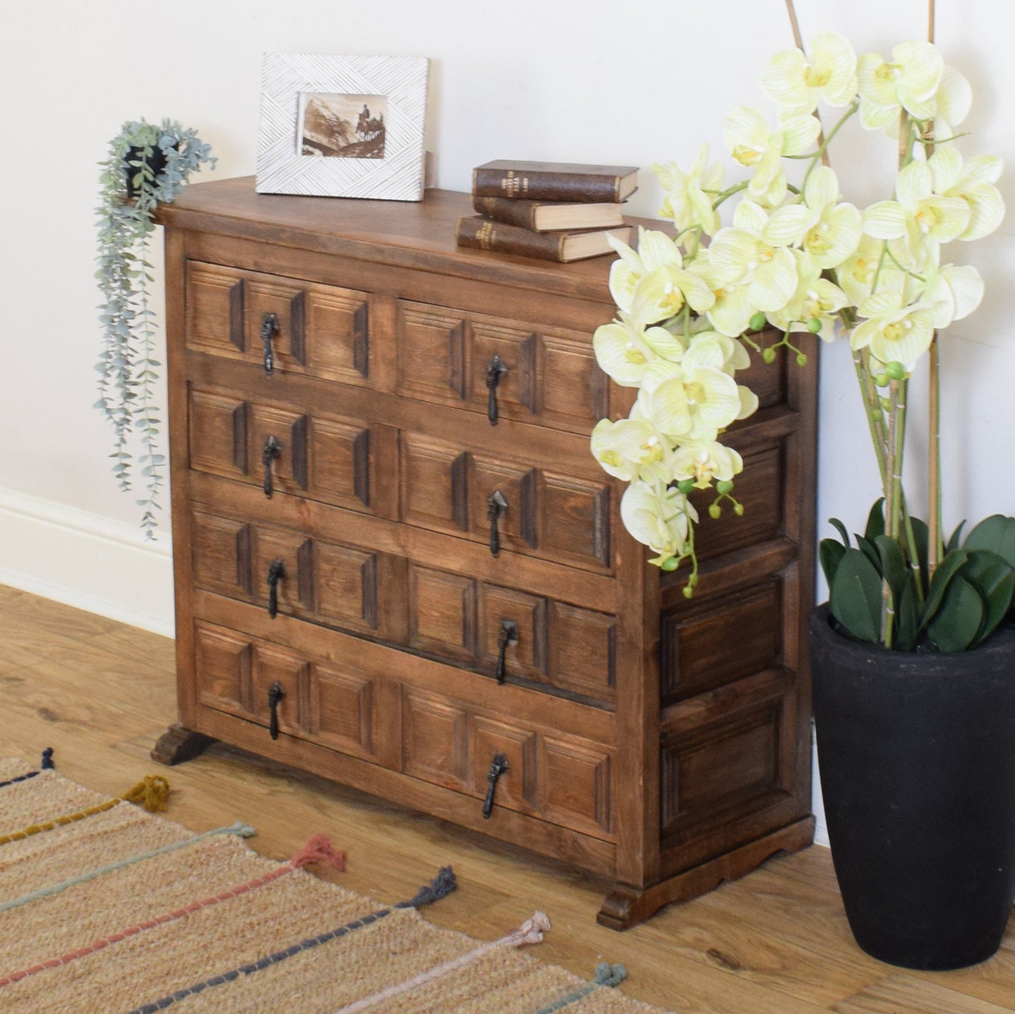 Restored Spanish Carved Chest of Drawers