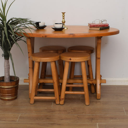 Pine Table & Four Stools