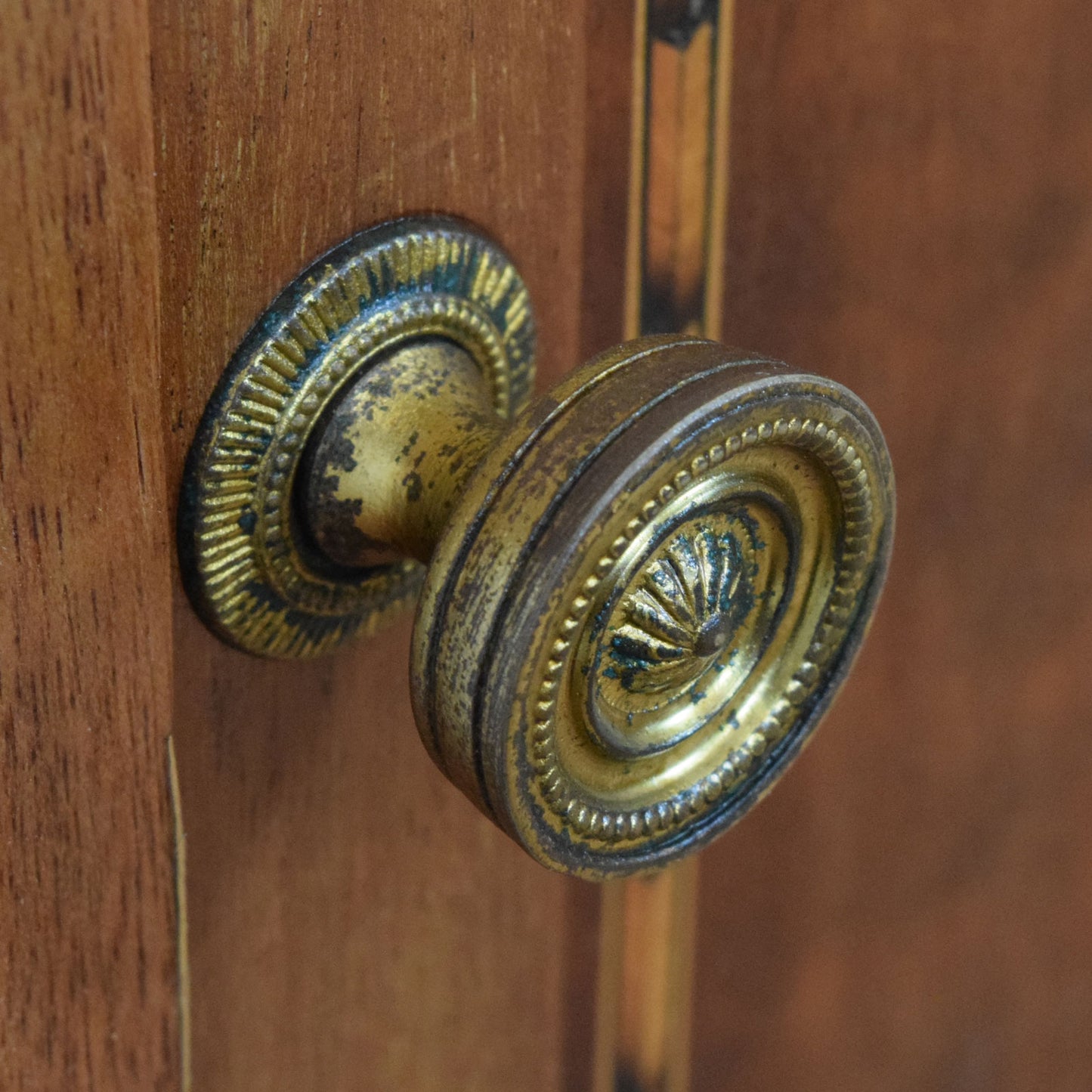 Drop Leaf Mahogany Cabinet