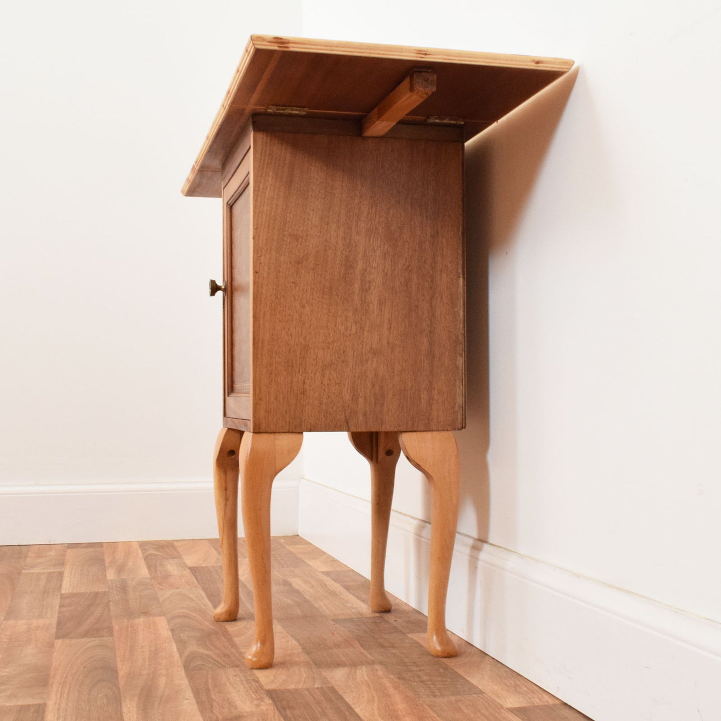 Drop Leaf Mahogany Cabinet