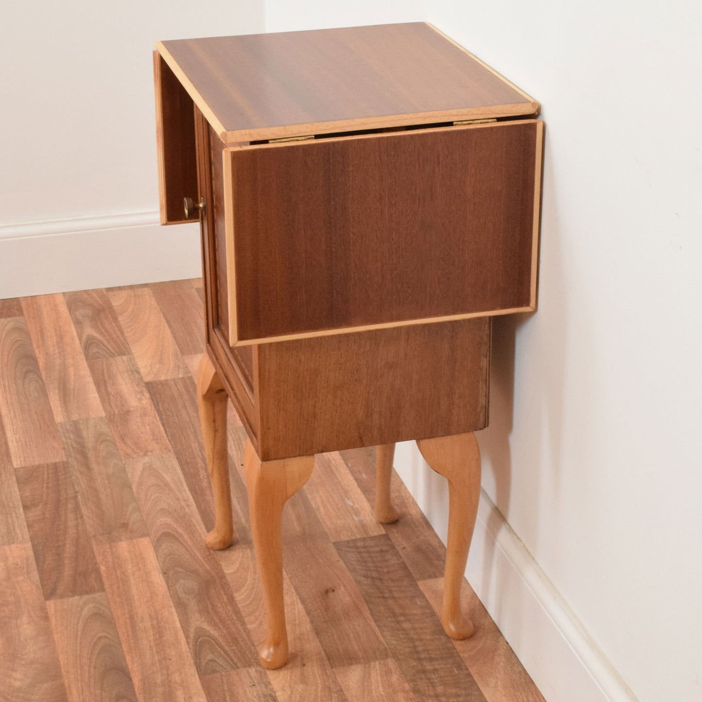 Drop Leaf Mahogany Cabinet