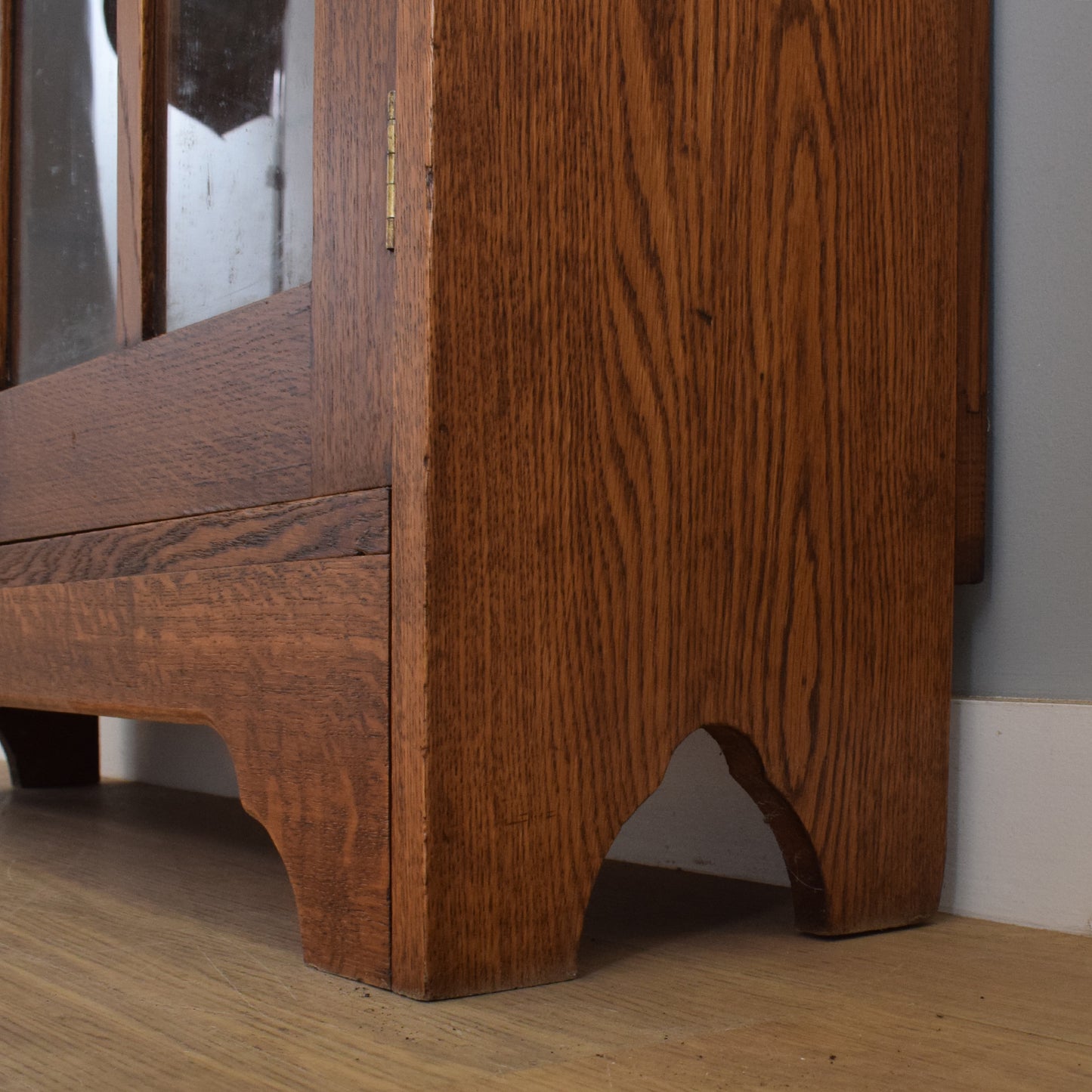 Restored Oak Glazed Bookcase