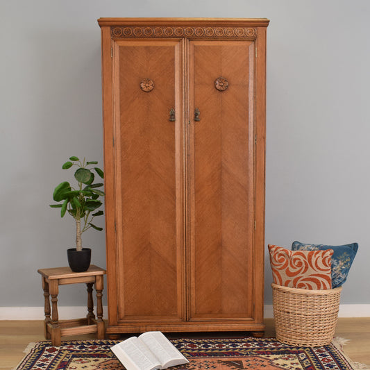 Restored Oak-Veneer Wardrobe