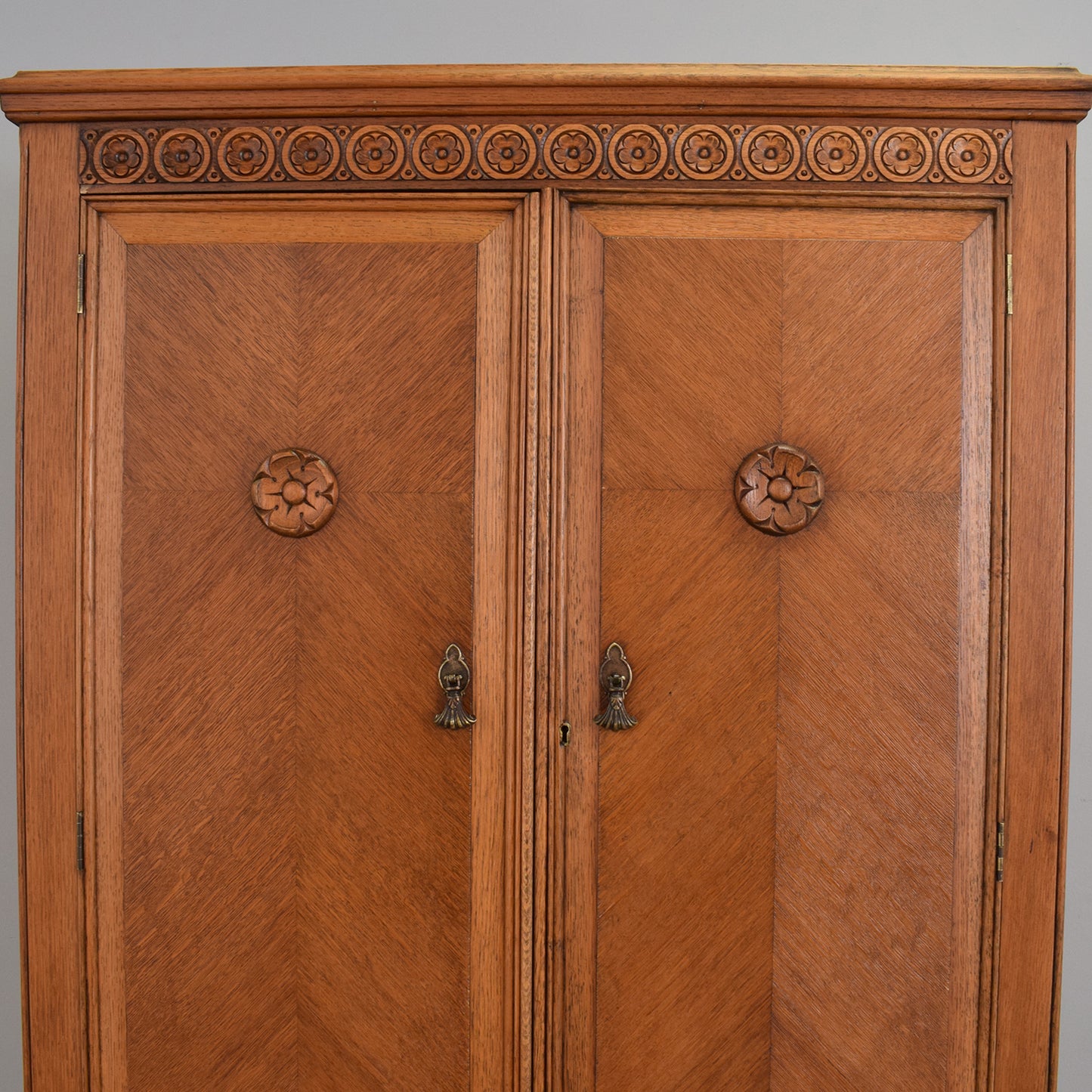 Restored Oak-Veneer Wardrobe