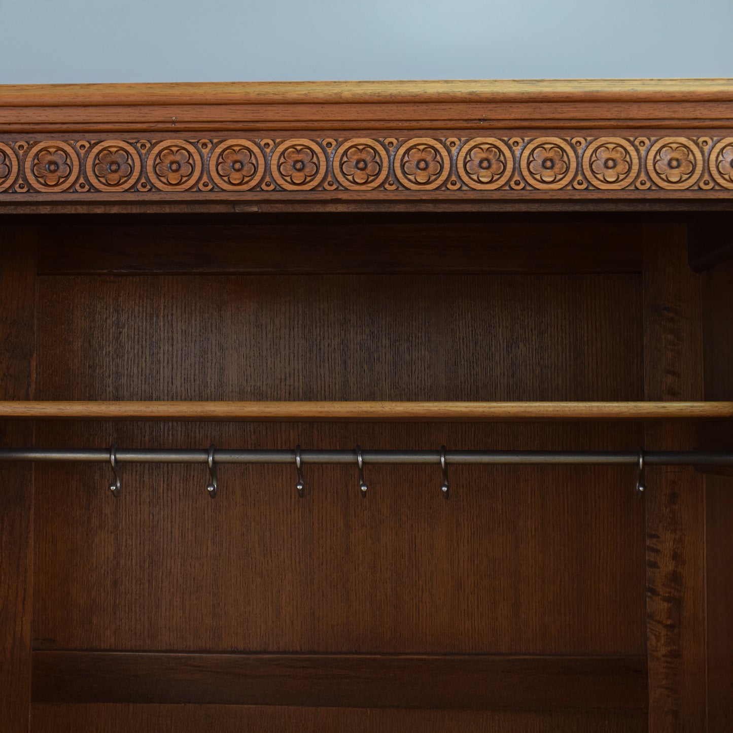 Restored Oak-Veneer Wardrobe