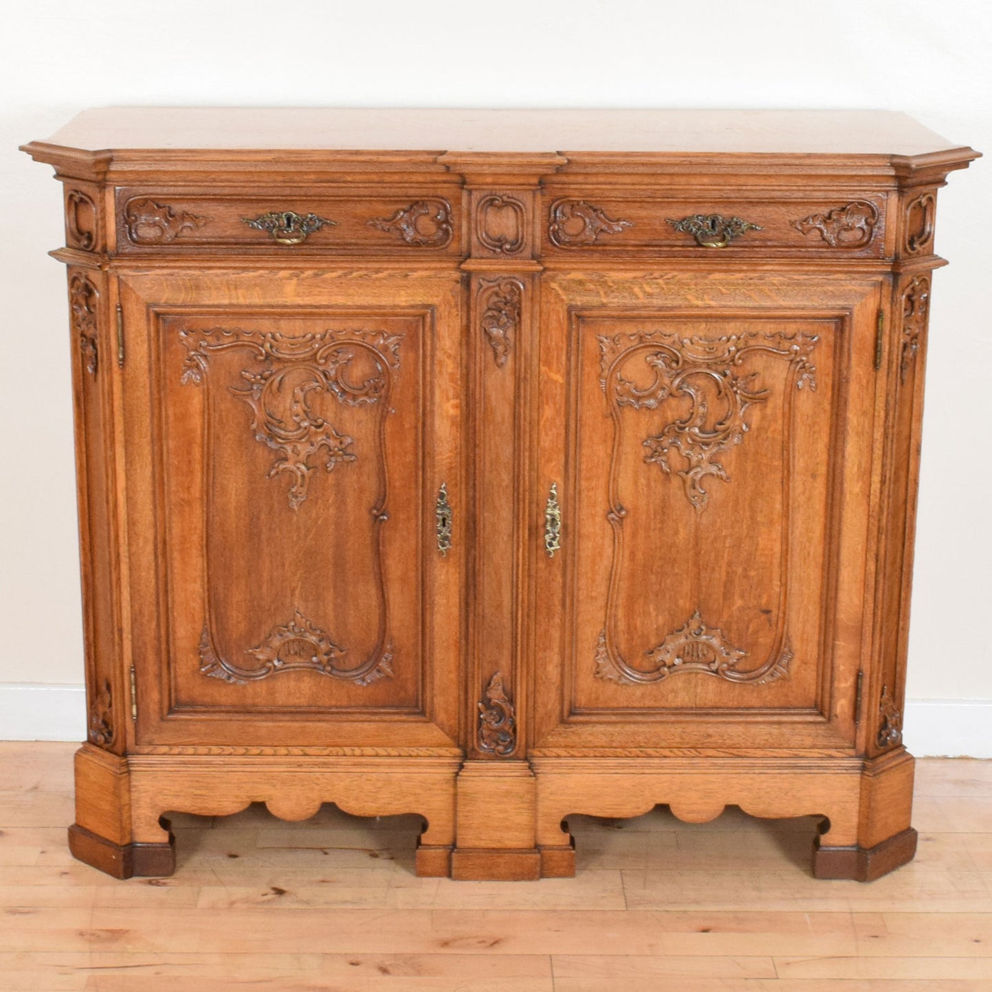 Carved Oak Sideboard