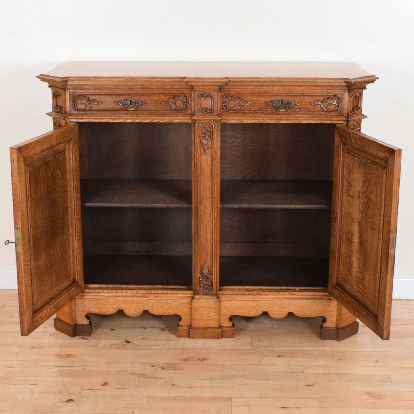 Carved Oak Sideboard