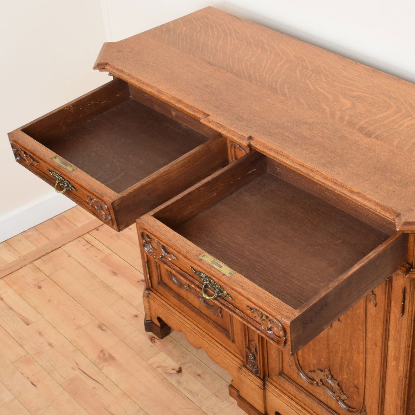 Carved Oak Sideboard