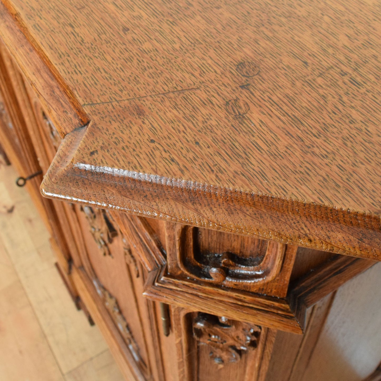 Carved Oak Sideboard