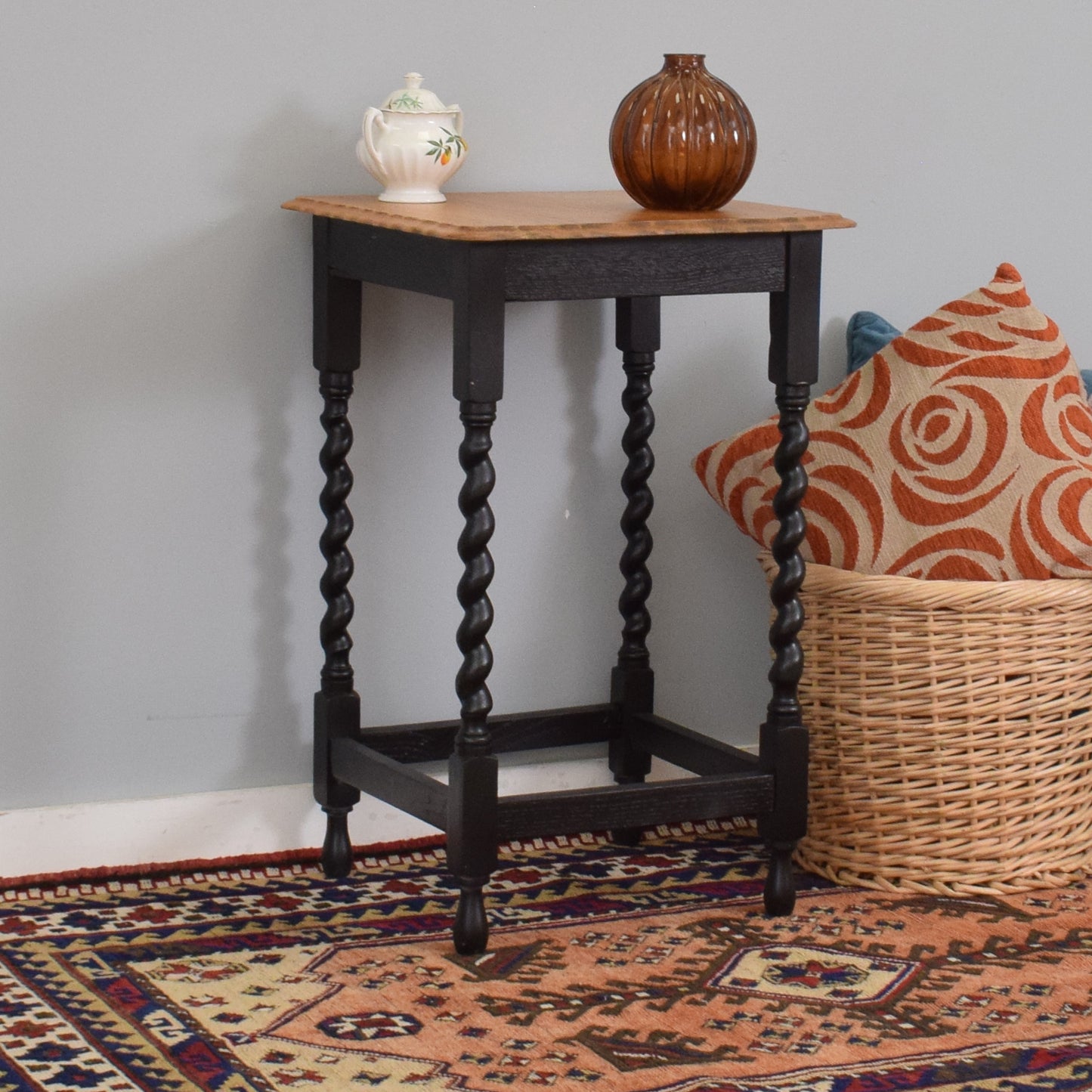 Painted Barley Twist Side Table