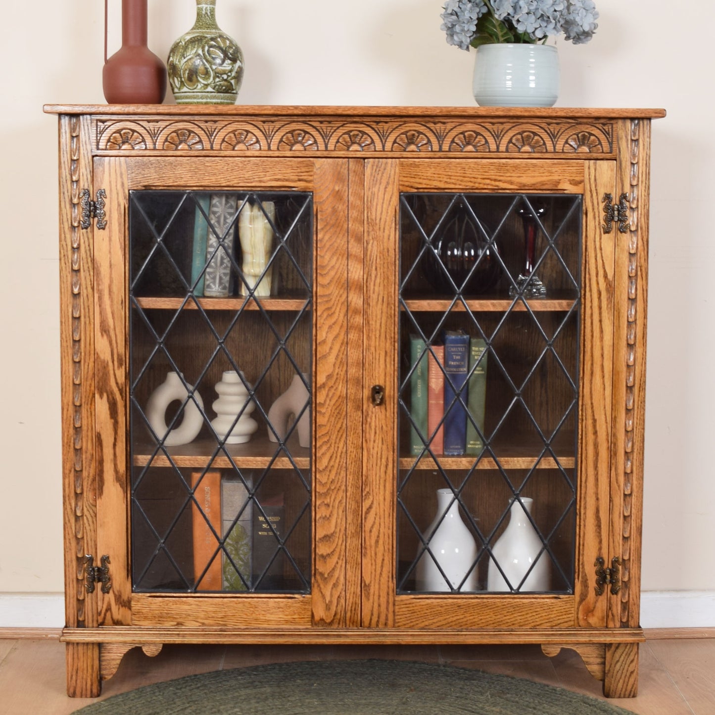 Jaycee Glazed Bookcase Cabinet