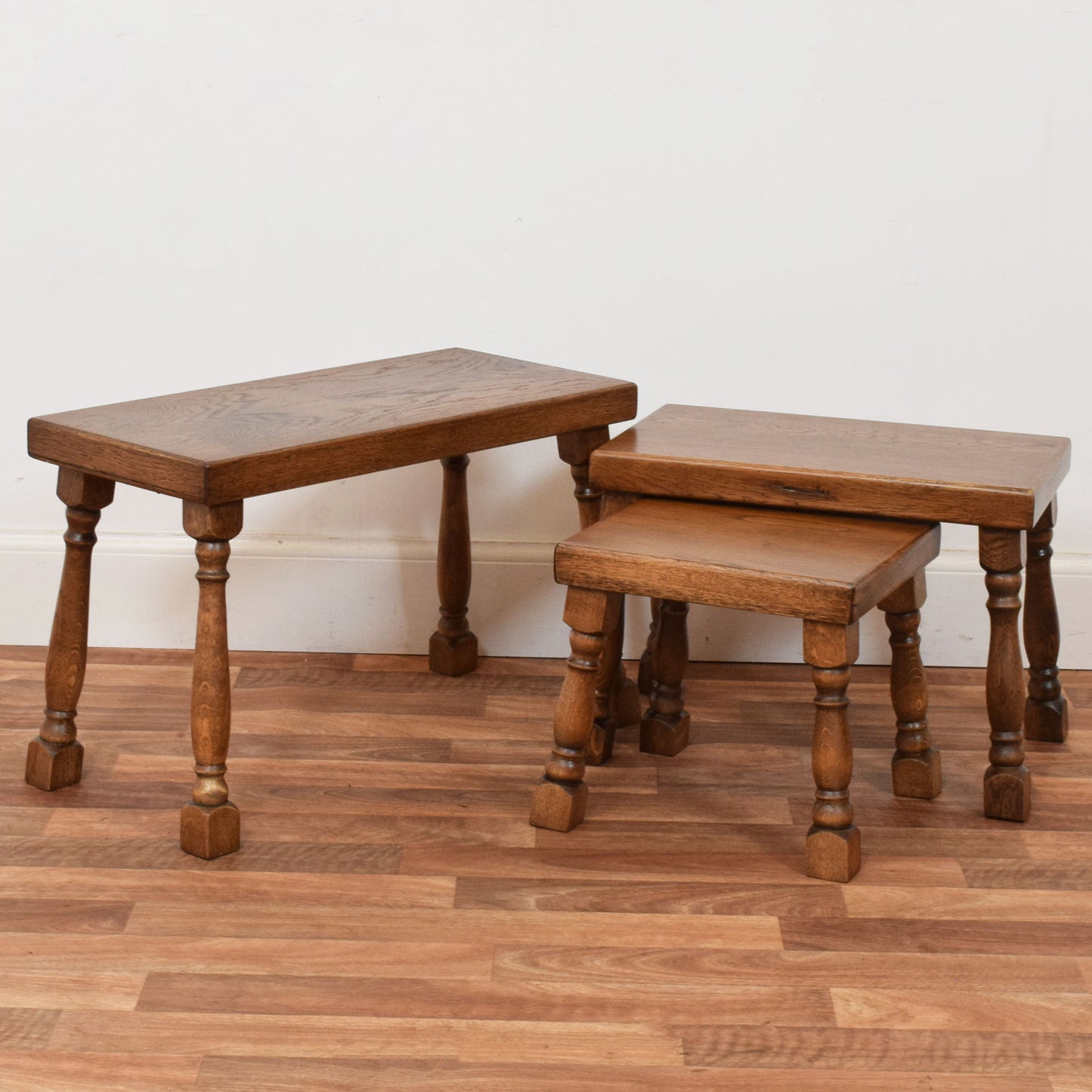 Solid Oak Nest of Tables