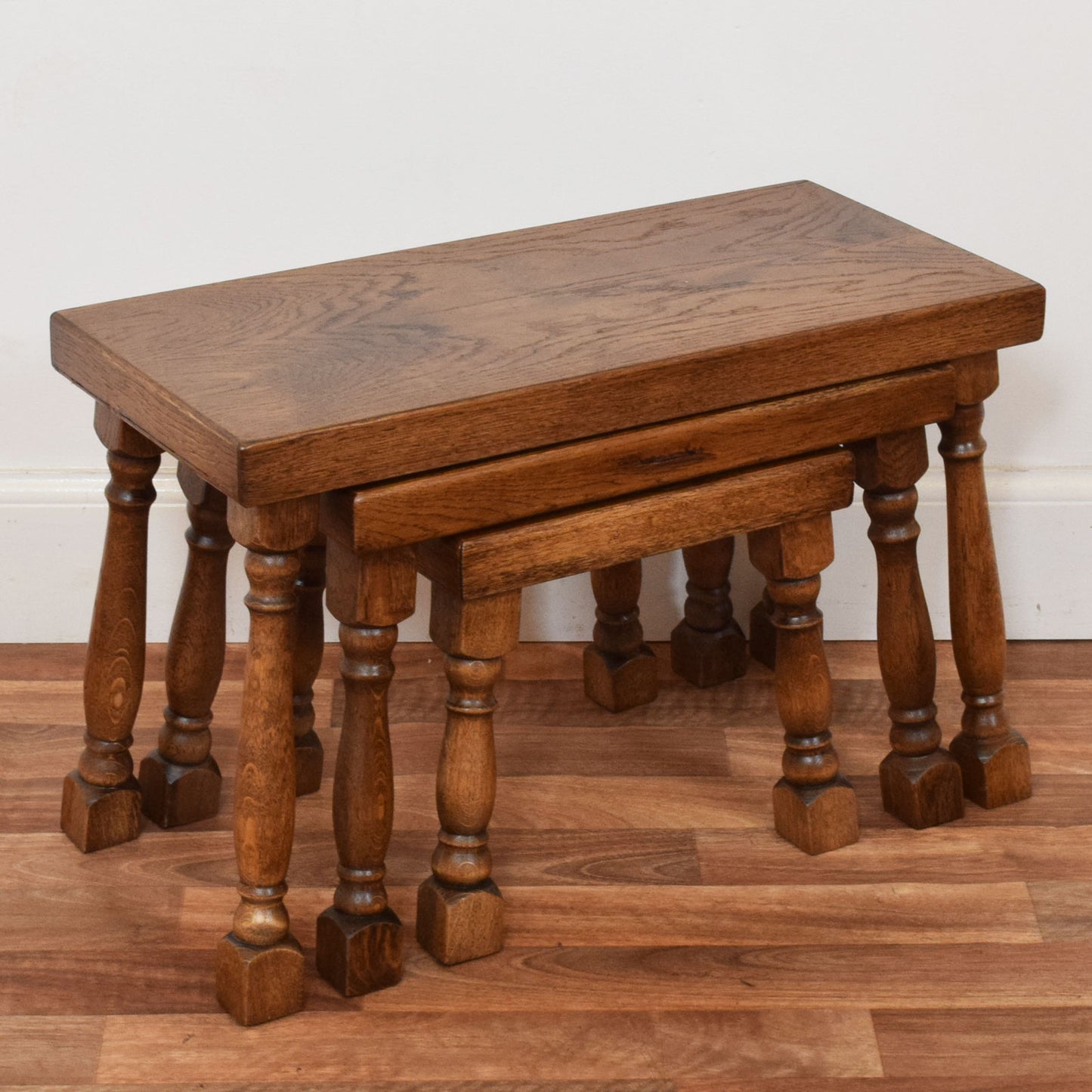 Solid Oak Nest of Tables