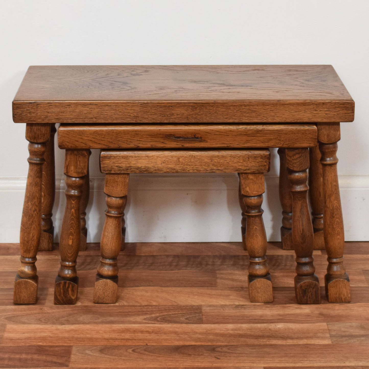 Solid Oak Nest of Tables