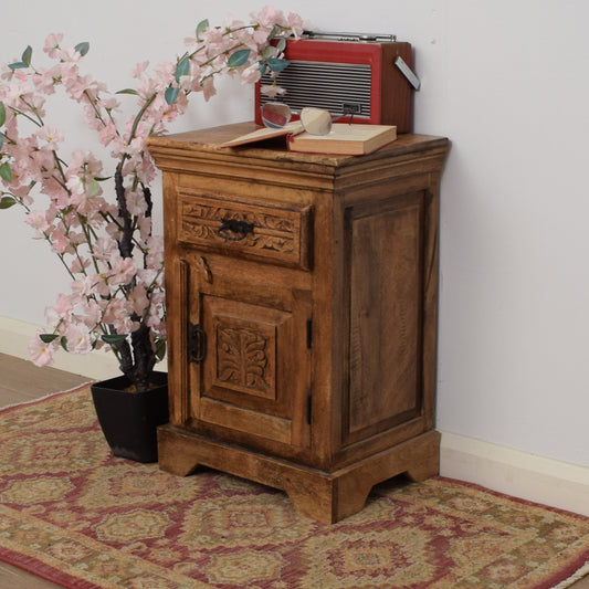 Carved Mango Bedside
