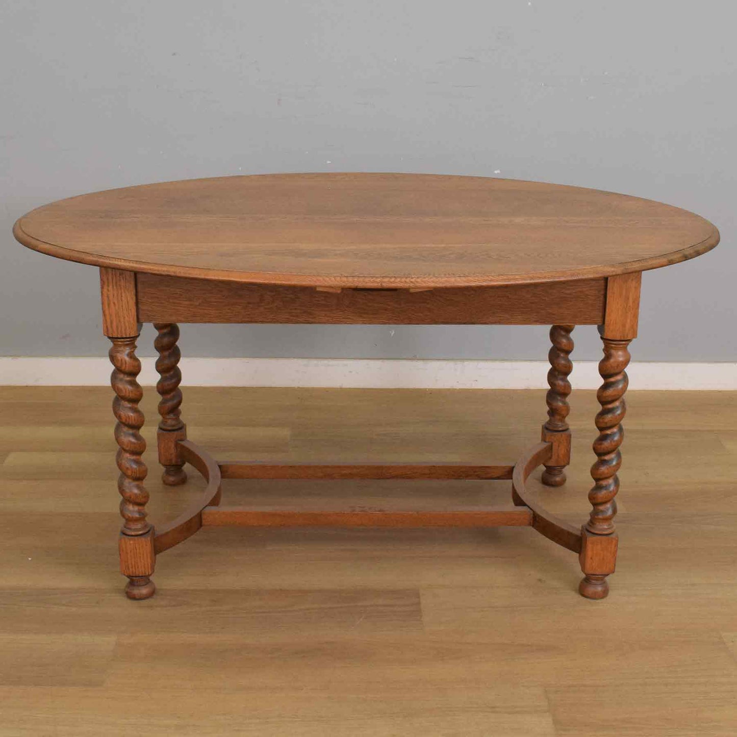 Barley-Twist Dining Table and Four Chairs