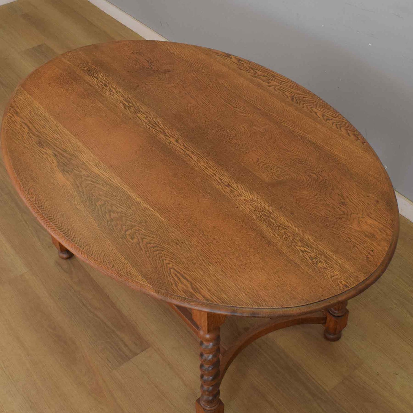 Barley-Twist Dining Table and Four Chairs