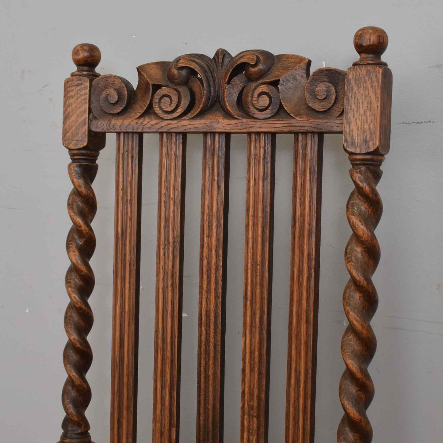 Barley-Twist Dining Table and Four Chairs