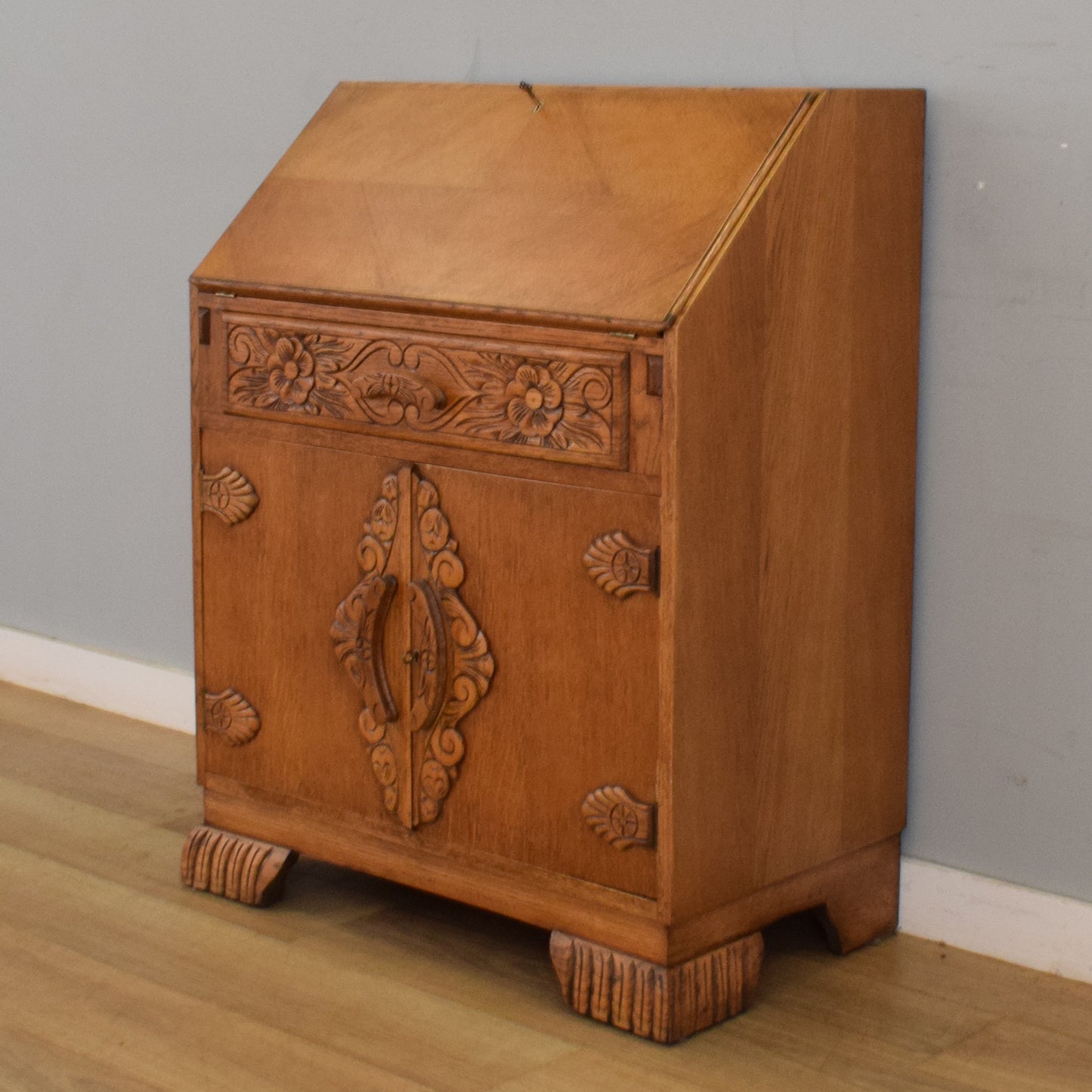 Refinished Carved Bureau