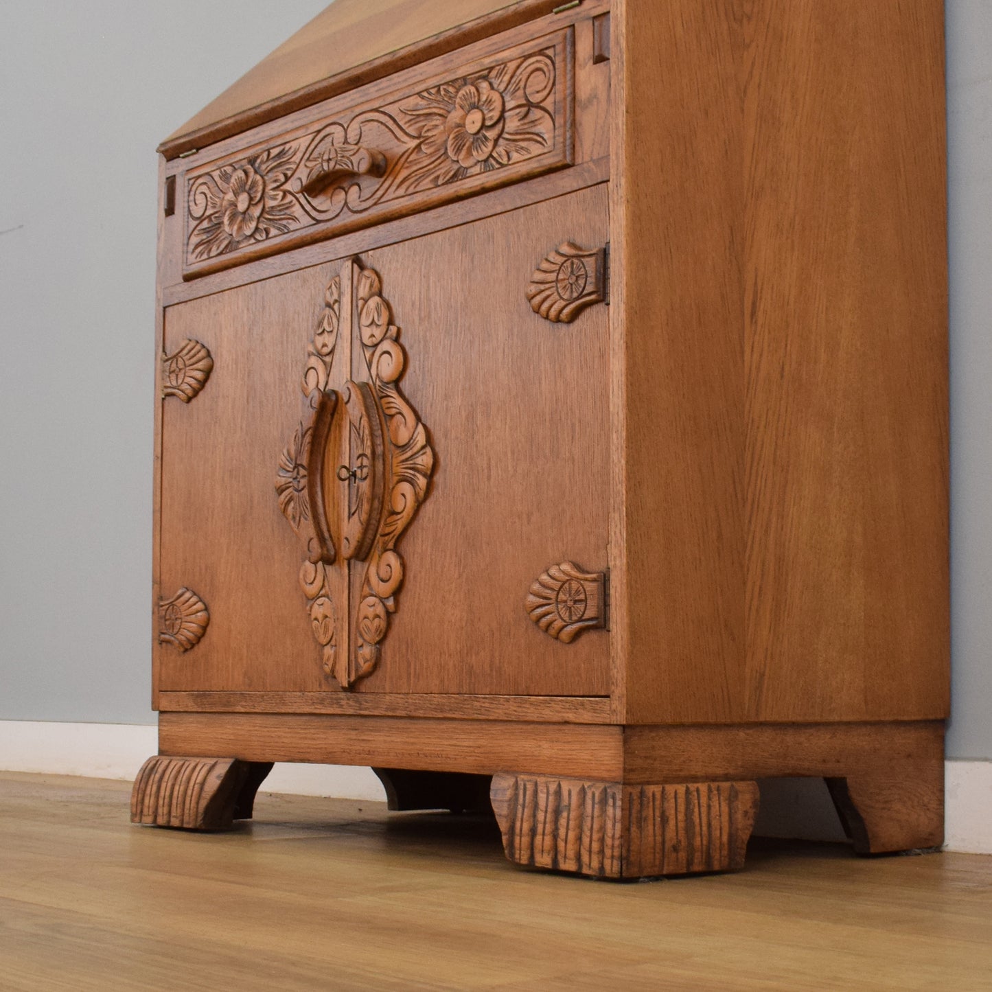Refinished Carved Bureau