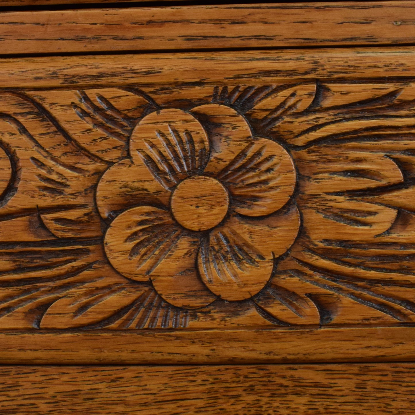 Refinished Carved Bureau