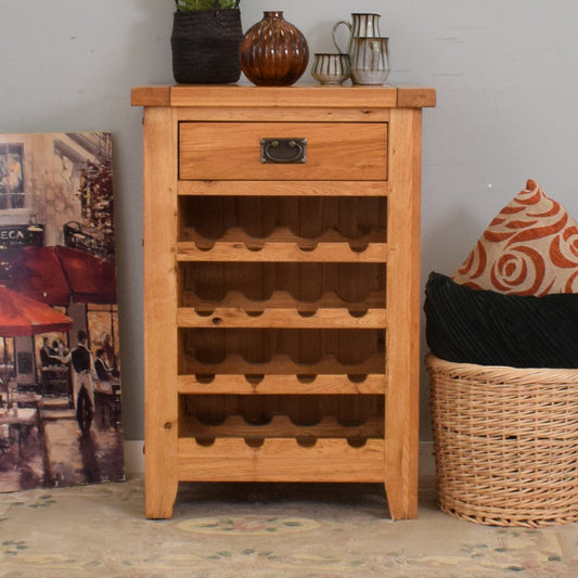Restored Oak Bottle Rack