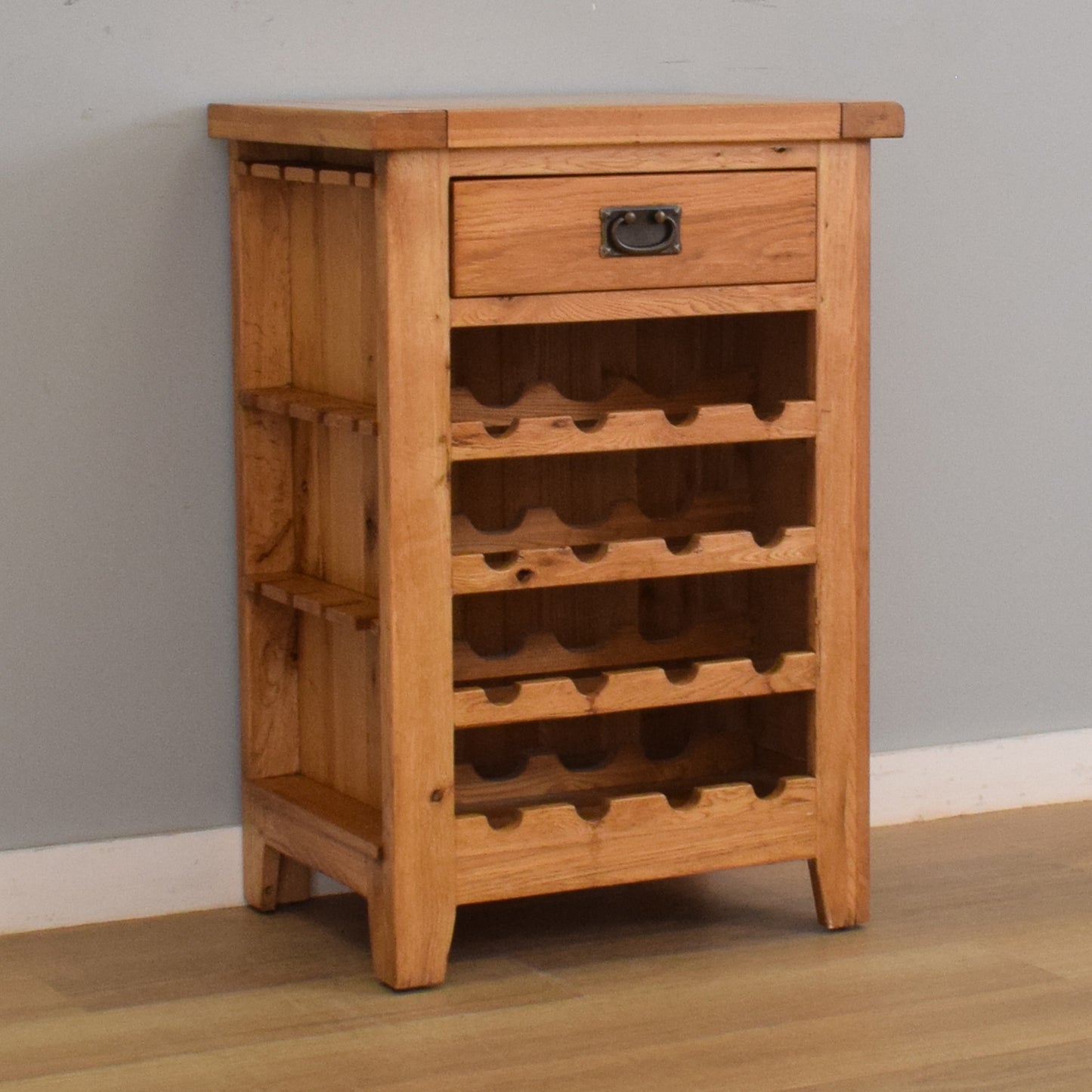 Restored Oak Bottle Rack