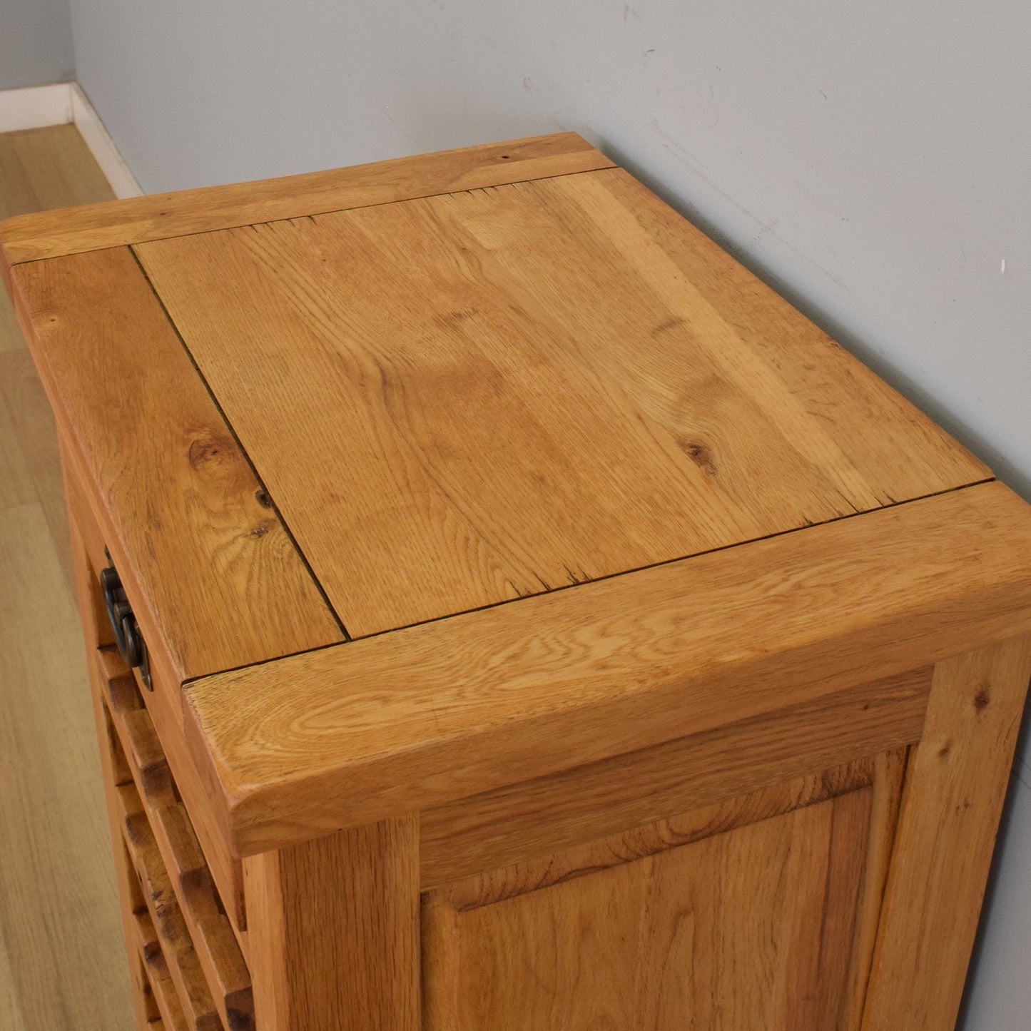 Restored Oak Bottle Rack