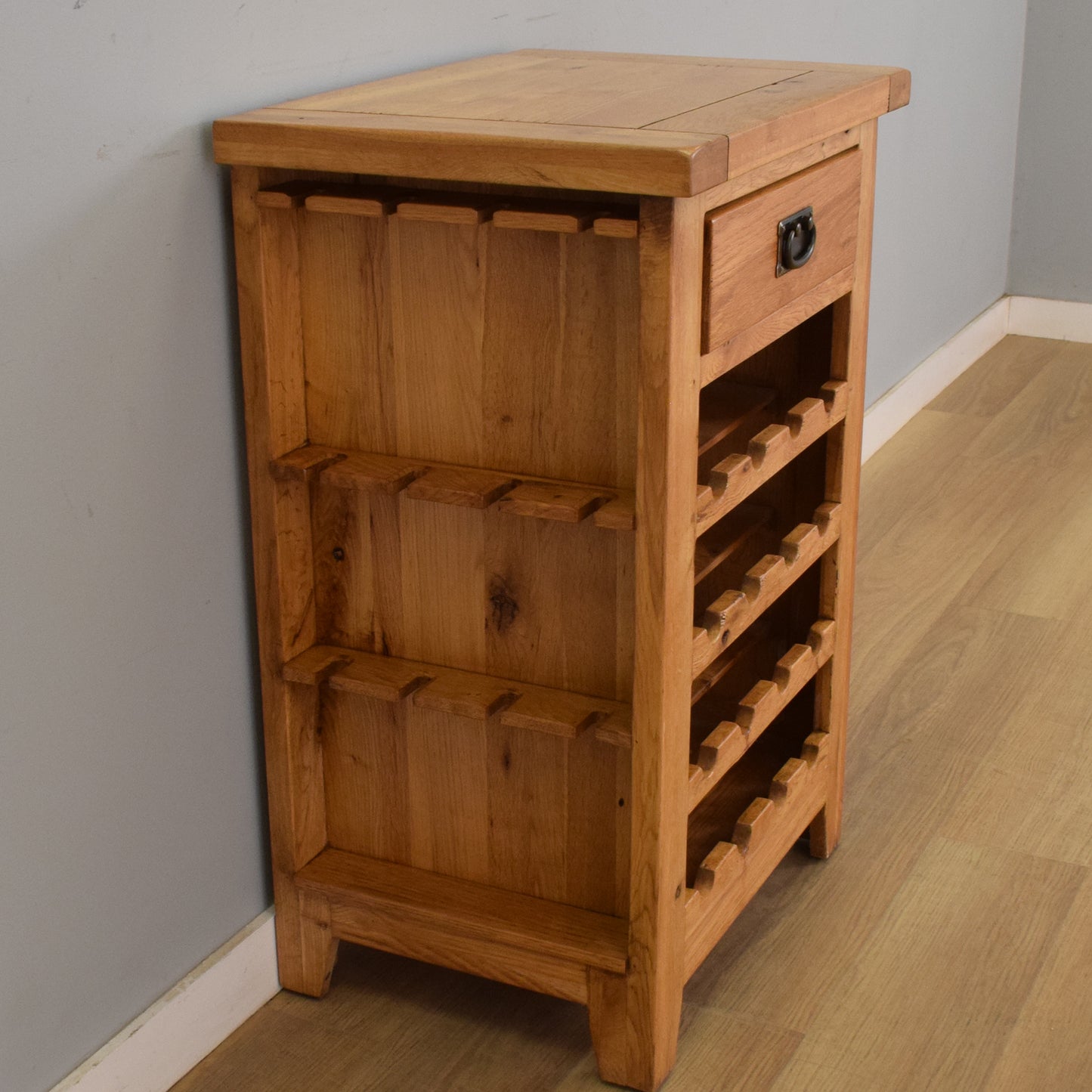 Restored Oak Bottle Rack